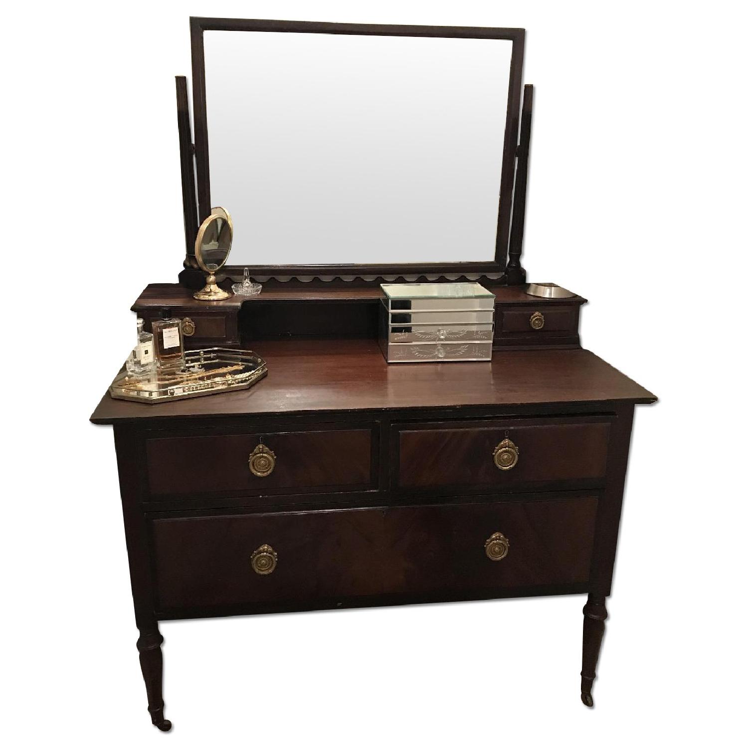 Antique Dresser w/ Mirror - image-0