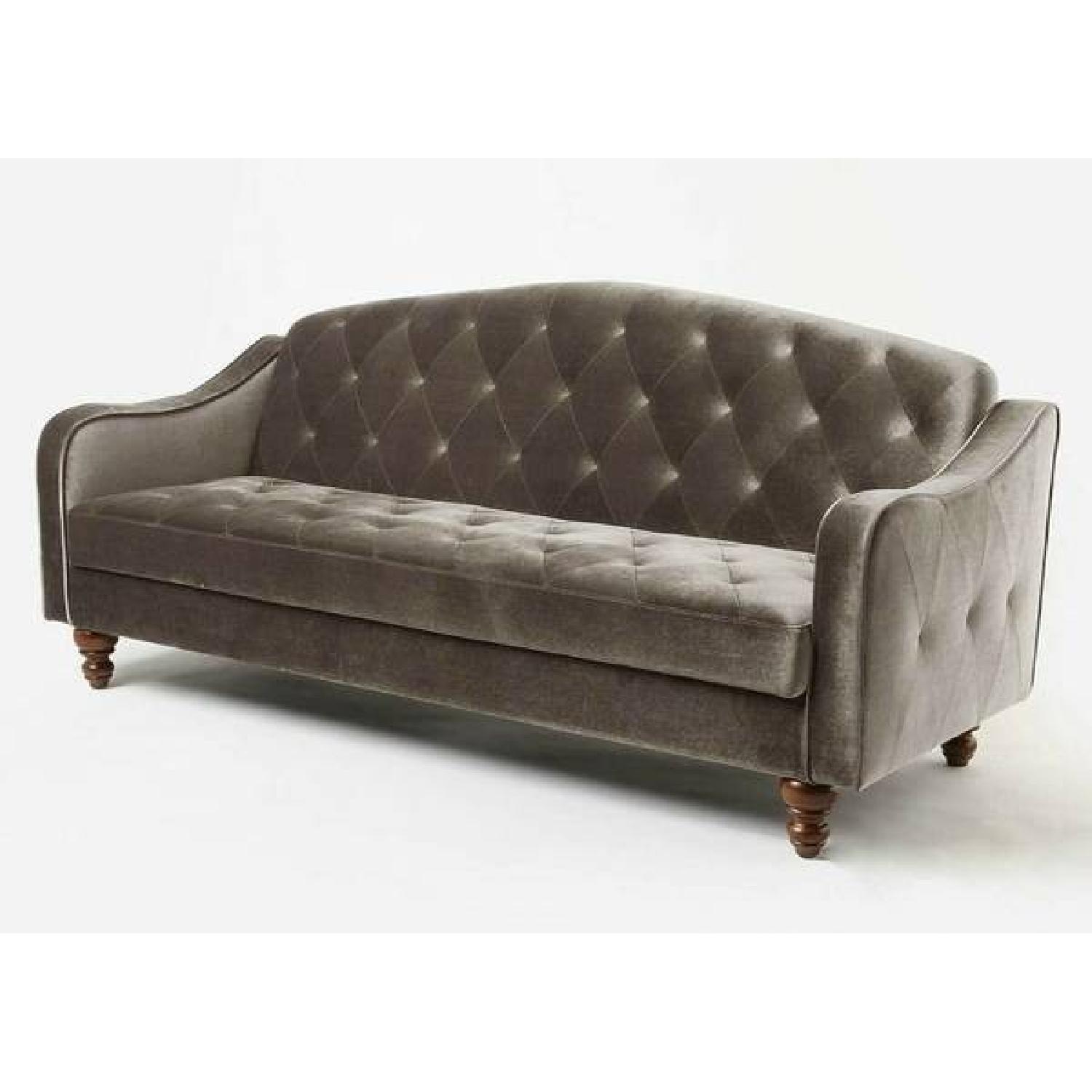 Urban Outfitters Ava Velvet Tufted Sleeper Sofa - image-2