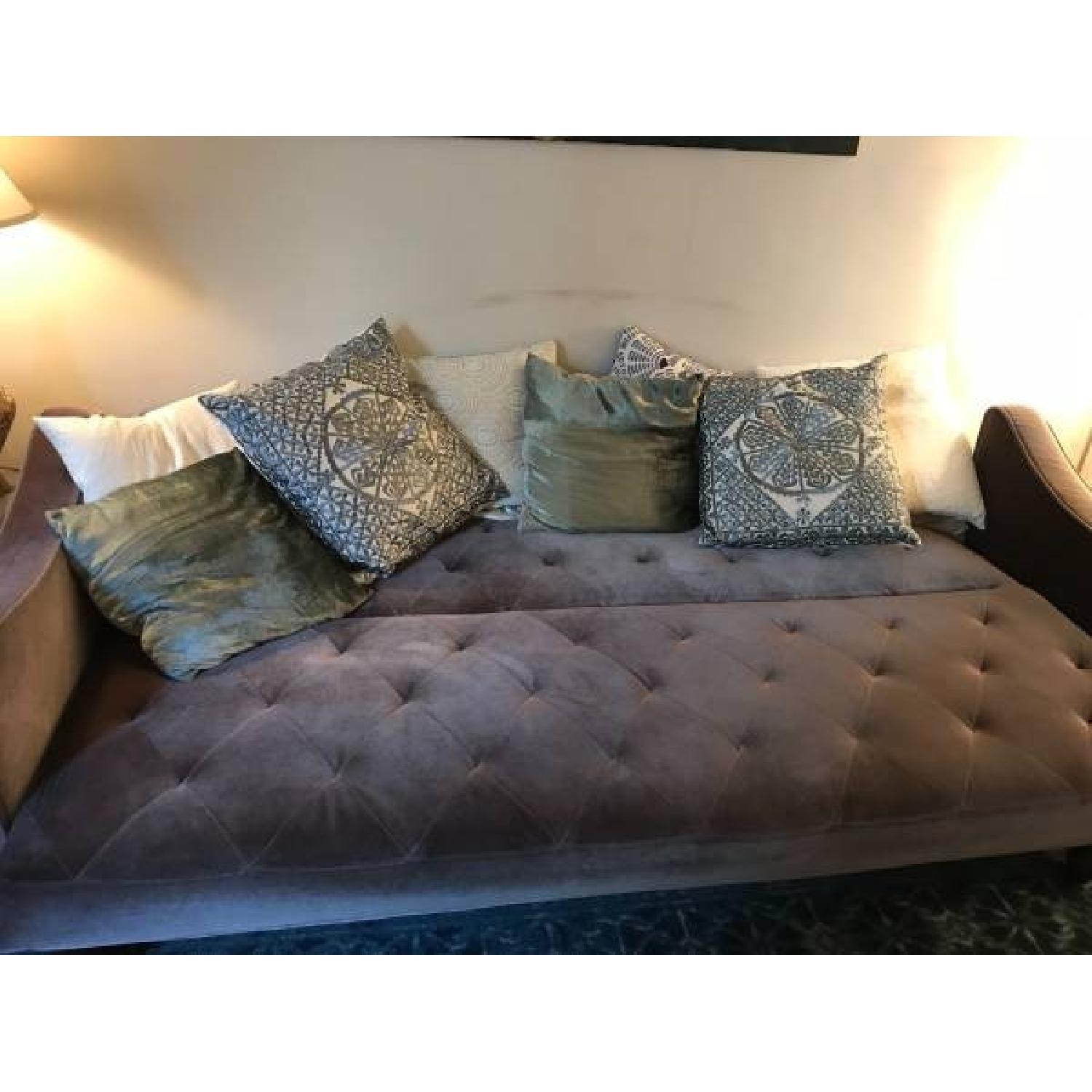 Urban Outfitters Ava Velvet Tufted Sleeper Sofa - image-4