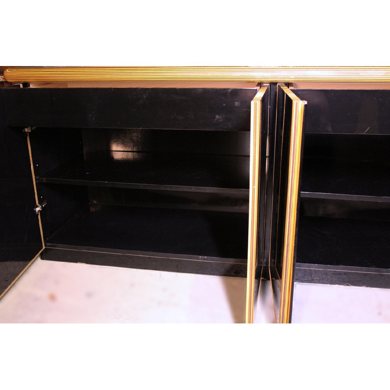Vintage Black Lacquer Modern Credenza AptDeco