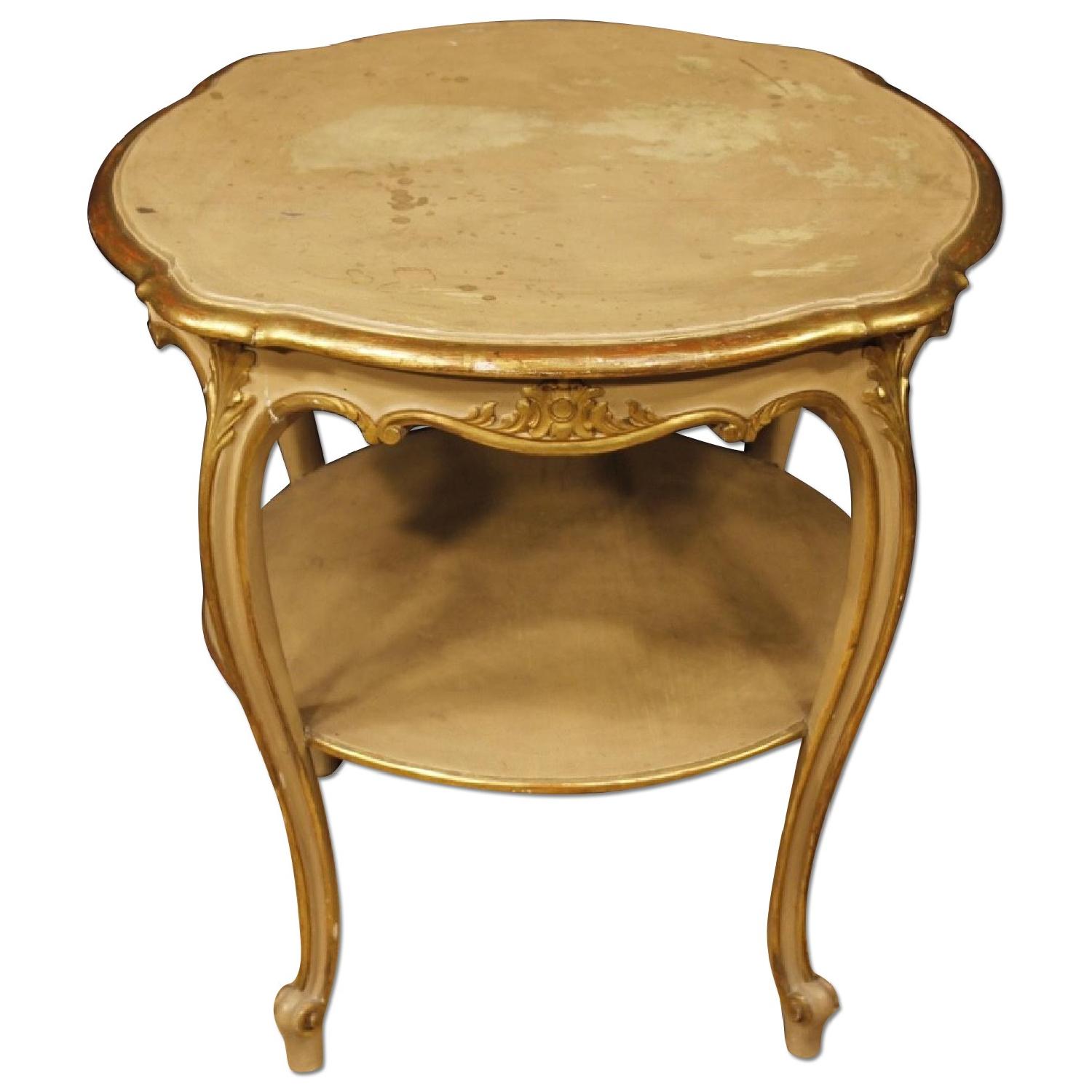 Italian Coffee Table In Lacquered & Gilt Wood AptDeco