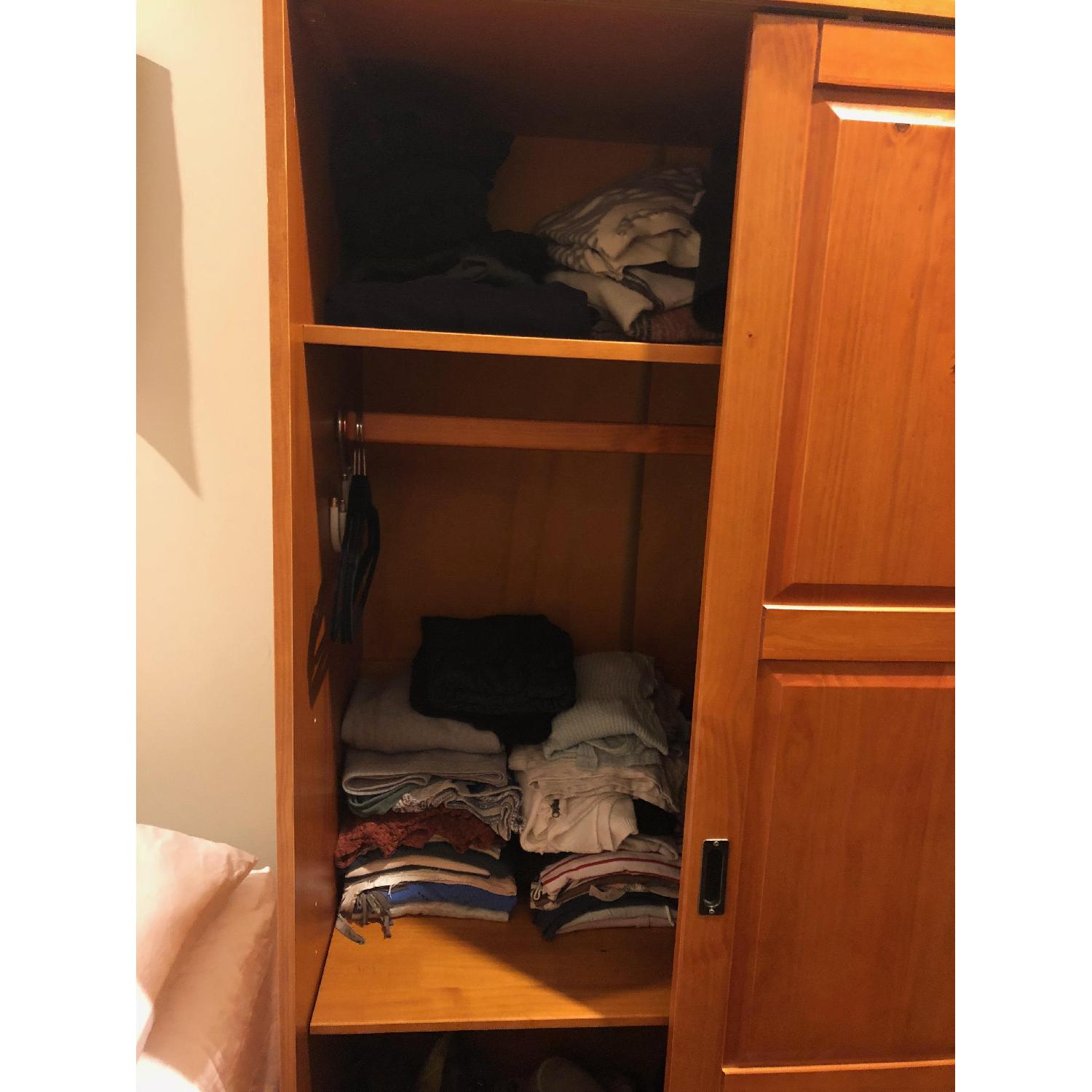 Palace Imports Solid Honey Pine Wood Armoire - image-5