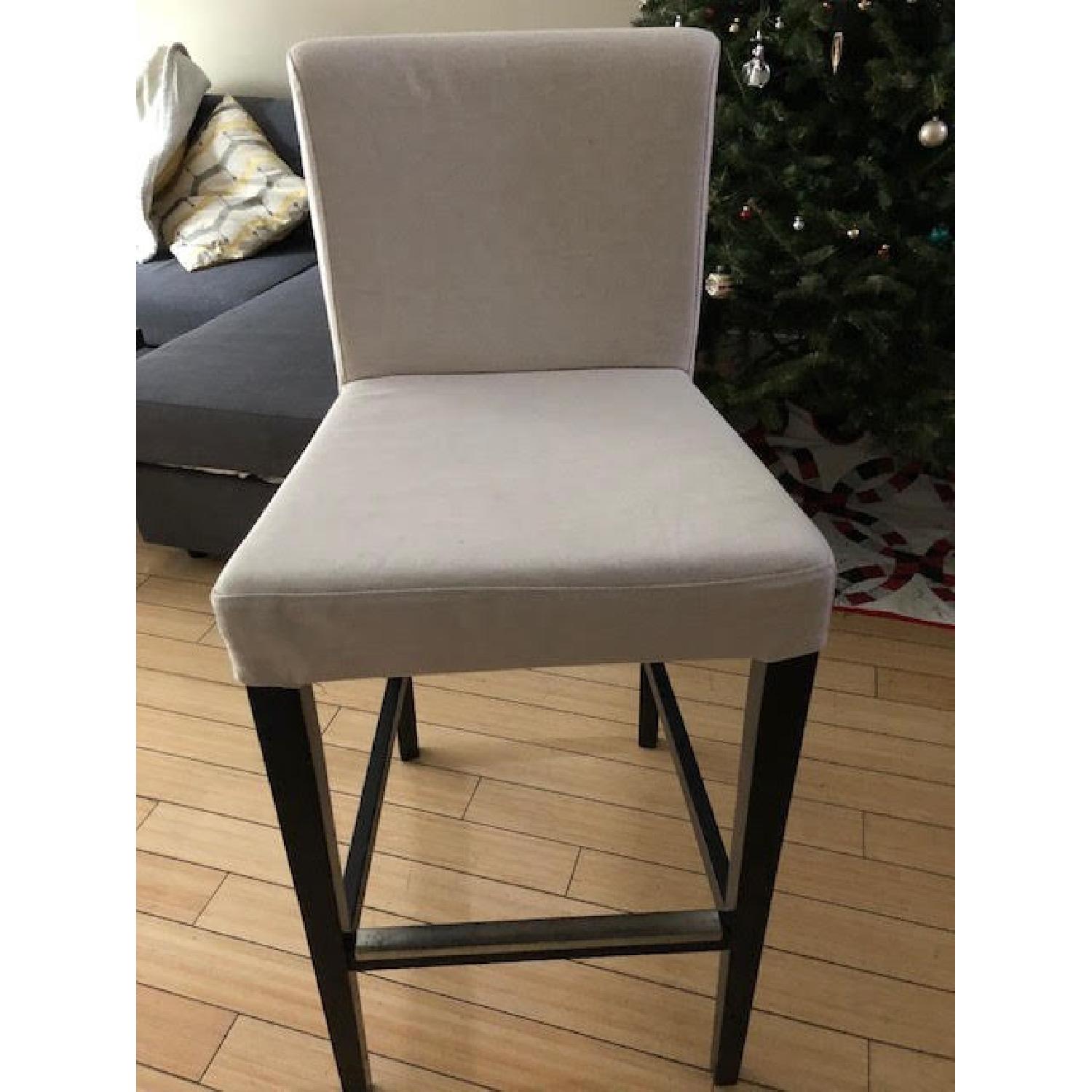 Ikea Brown/Black Bar Stool w/ Backrest - image-4