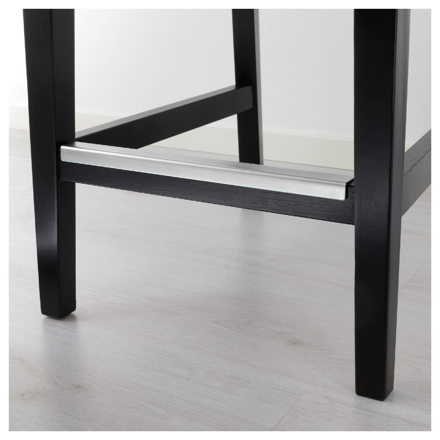Ikea Brown/Black Bar Stool w/ Backrest - image-7