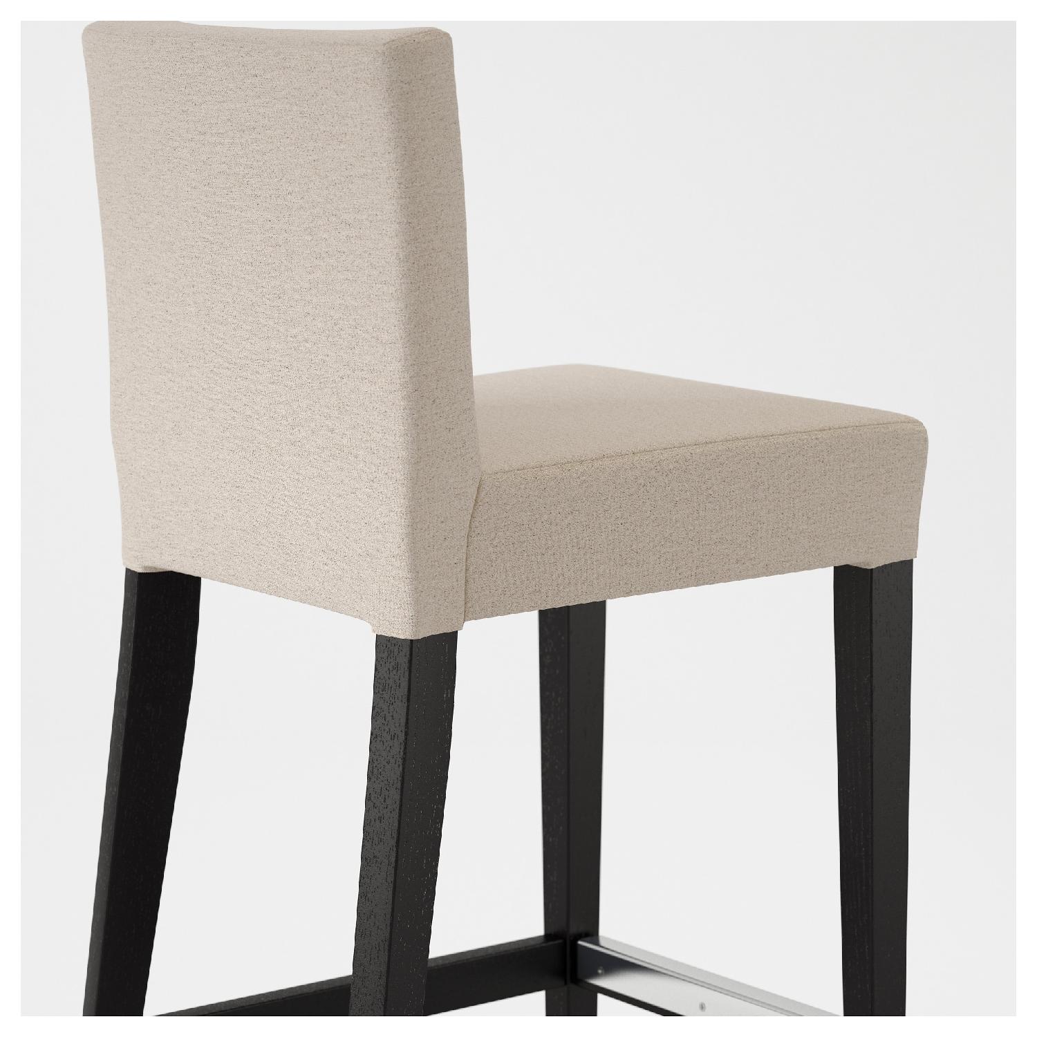 Ikea Brown/Black Bar Stool w/ Backrest - image-11
