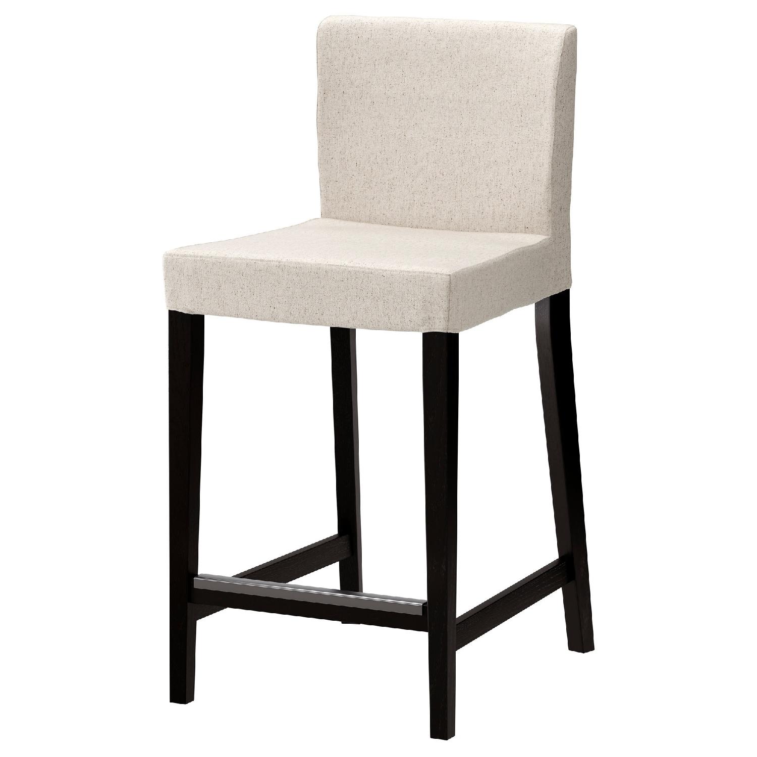 Ikea Brown/Black Bar Stool w/ Backrest - image-12