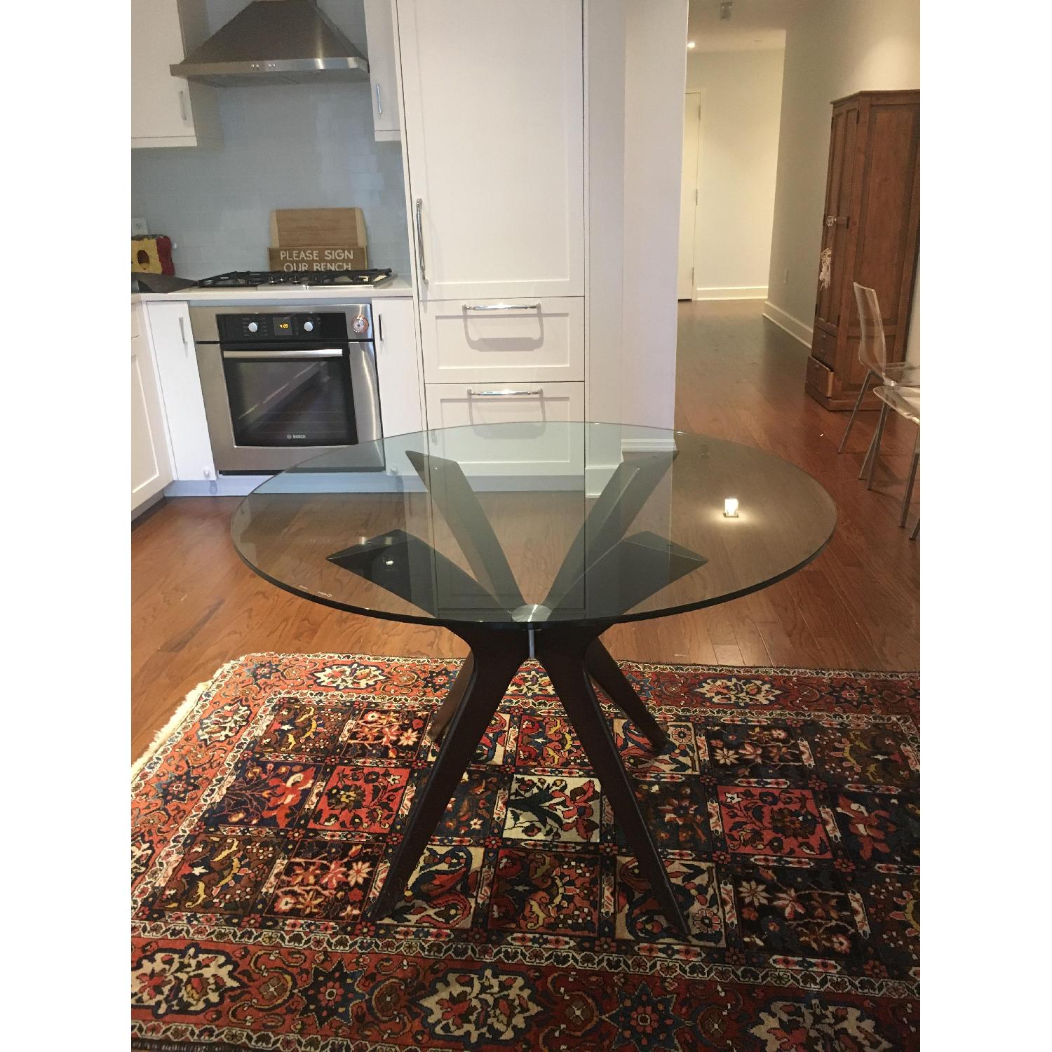Jensen-Lewis Glass Top Round Dining Table - image-1