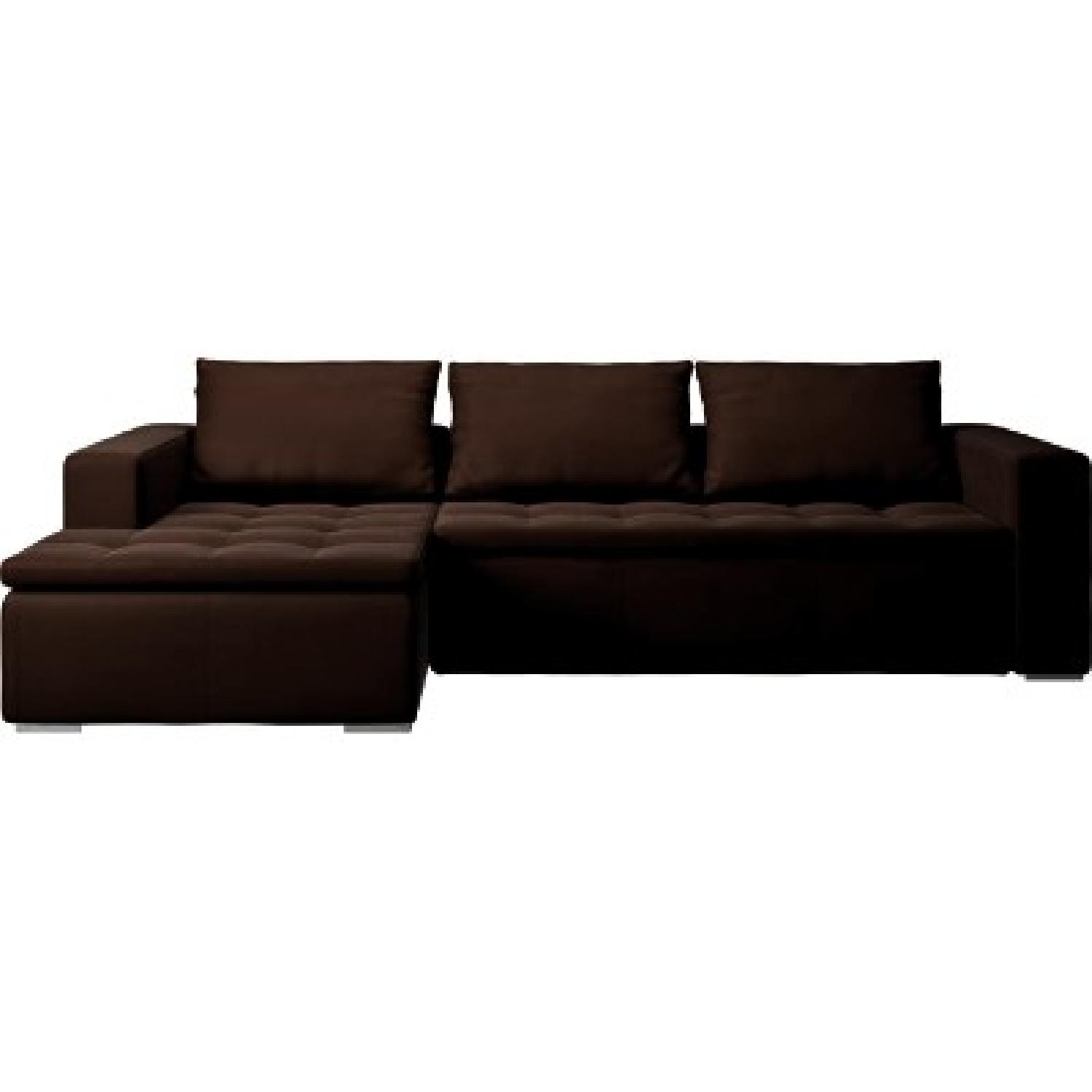 BoConcept Bahia Brown Leather Corner Sectional Sofa AptDeco