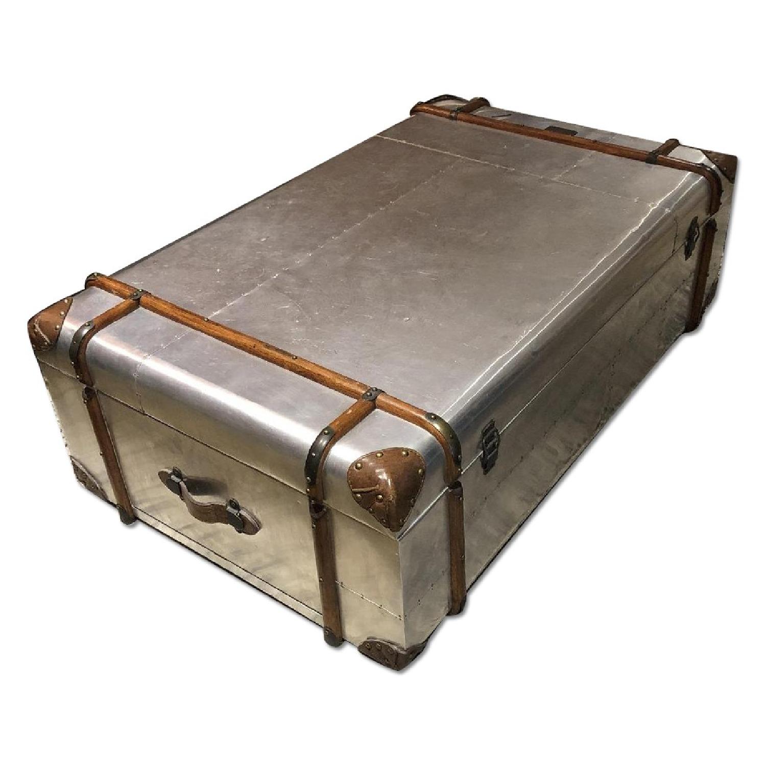 Restoration Hardware Richards' Aluminum Trunk Coffee Table - image-0