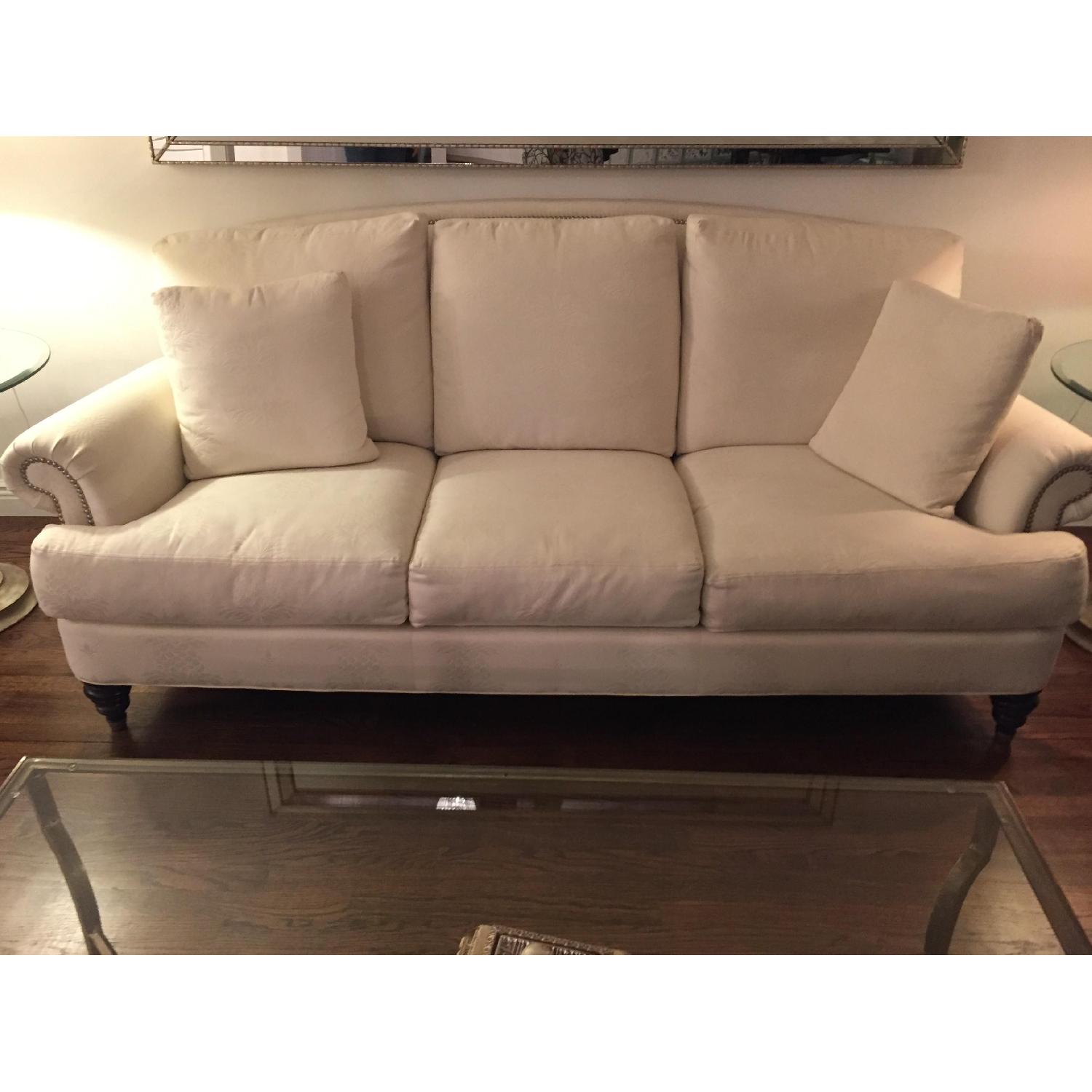 Ethan Allen White Sofa AptDeco