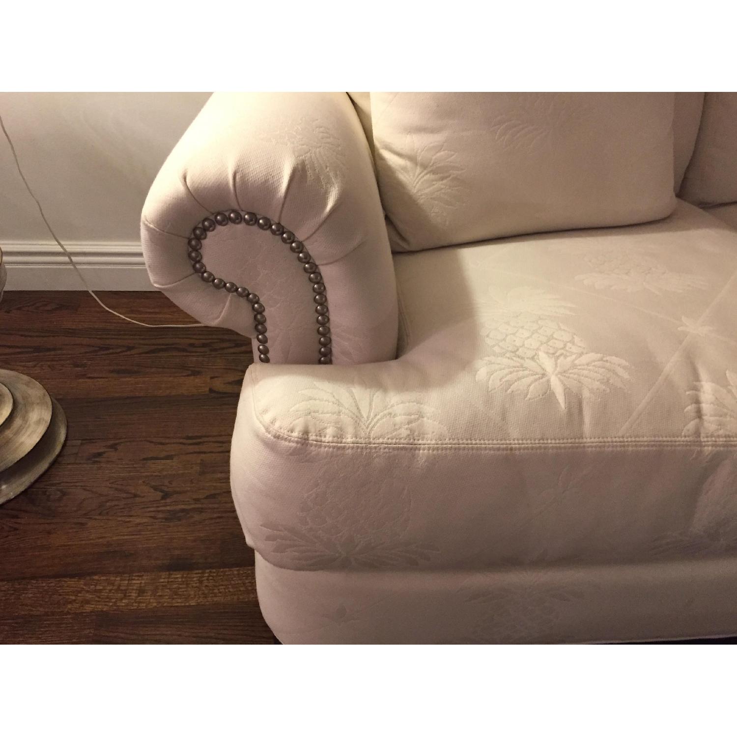 Ethan Allen White Sofa AptDeco