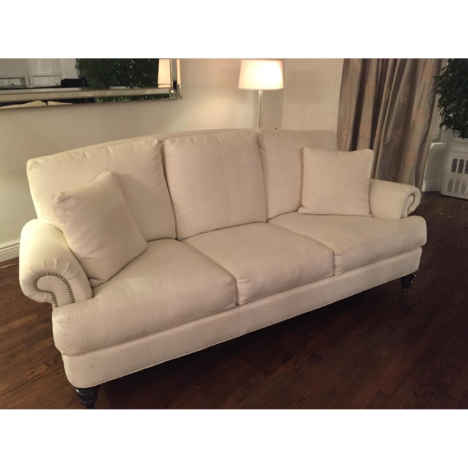 Ethan Allen White Sofa AptDeco
