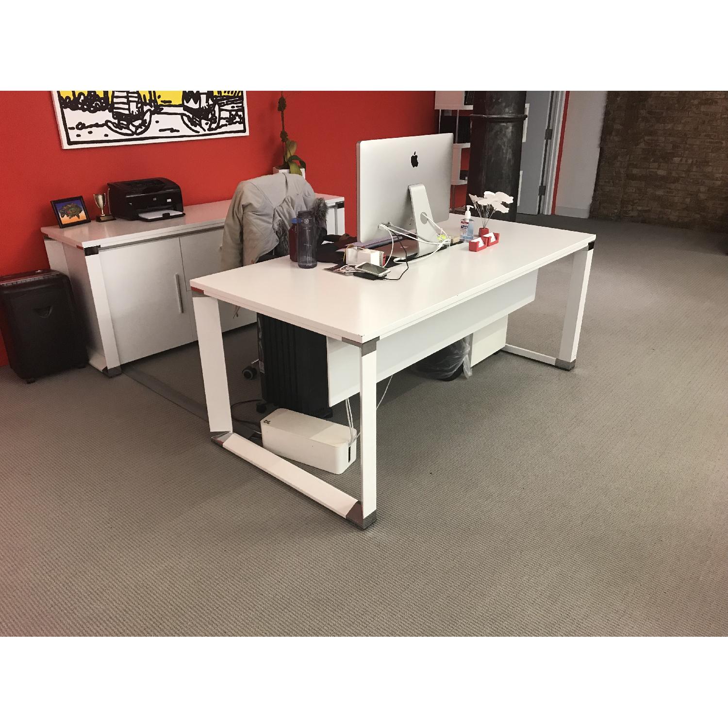 Jesper Office White Executive Desk - image-2