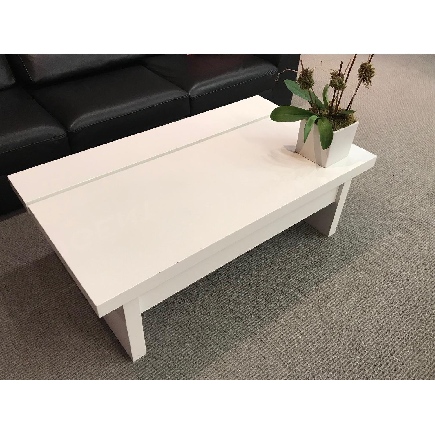 Jesper Office White Modern Coffee Table - image-2