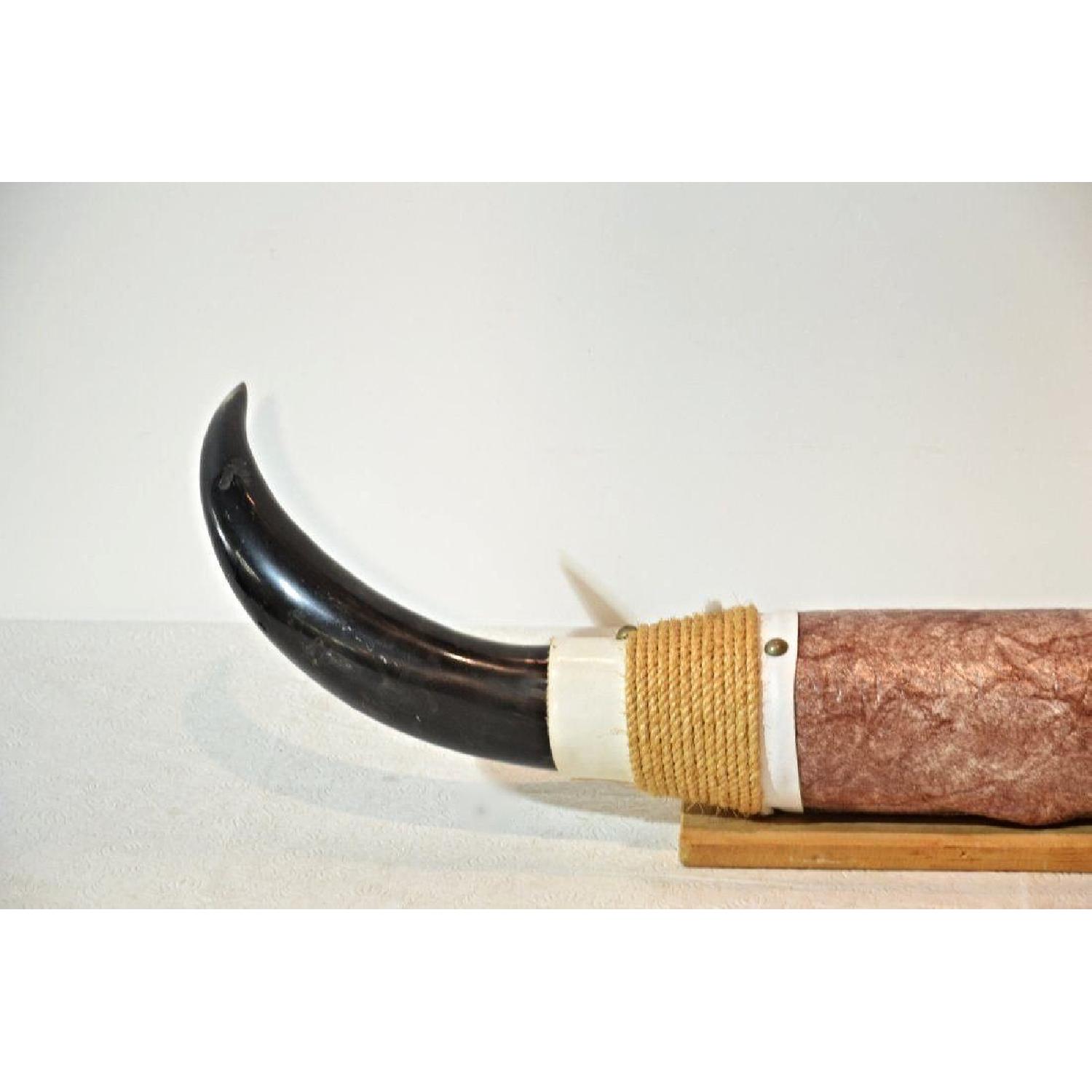 Large Western Rustic Ranch Steer Cow Bull Horn - image-5