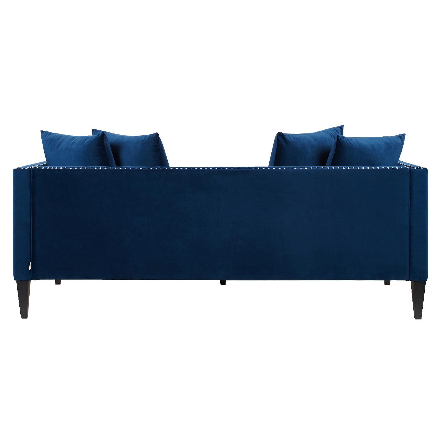 Jennifer Taylor Blue Tufted Couch - image-2