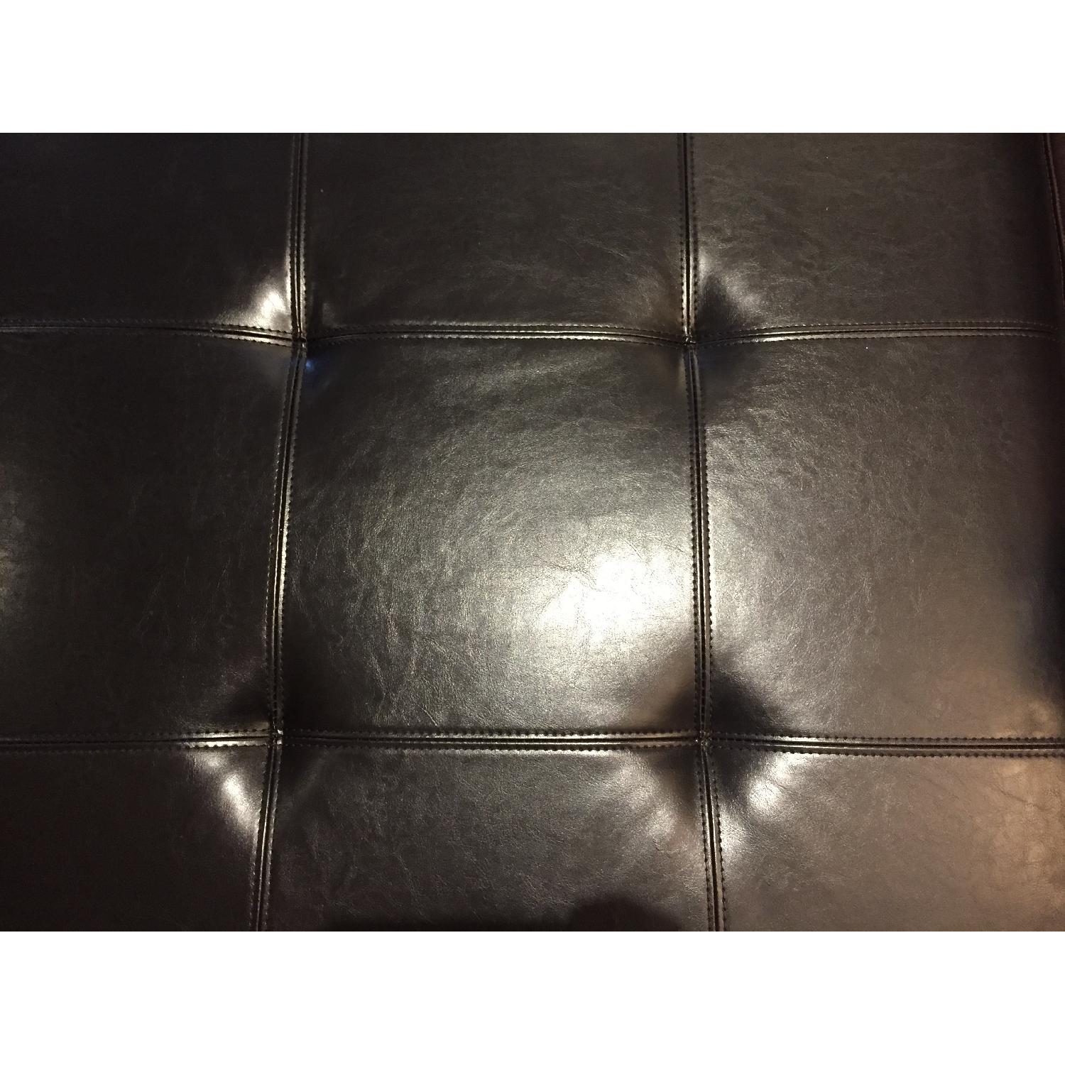 Costco Square Bonded Leather Storage Ottoman - image-3