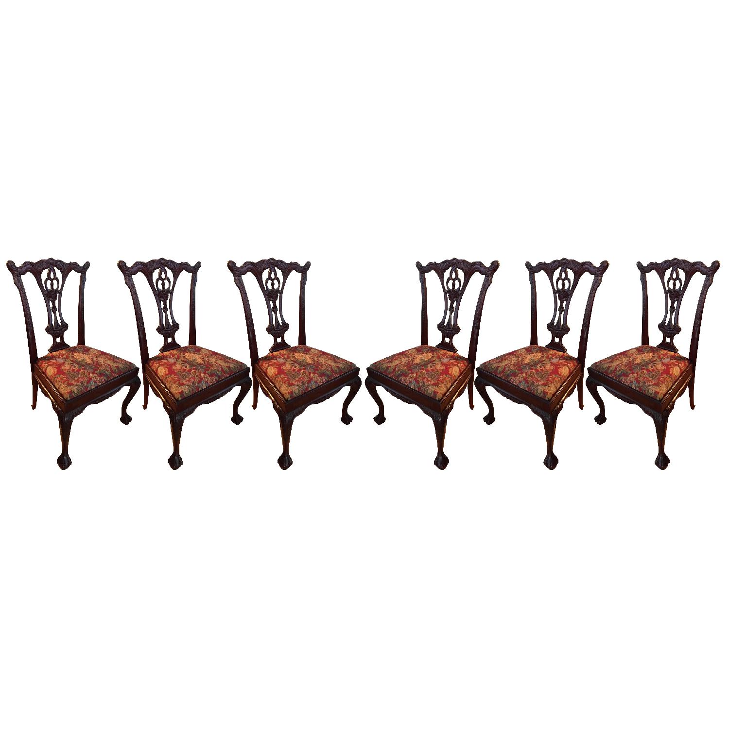 Traditional Wood Dining Chairs Set of 6 AptDeco