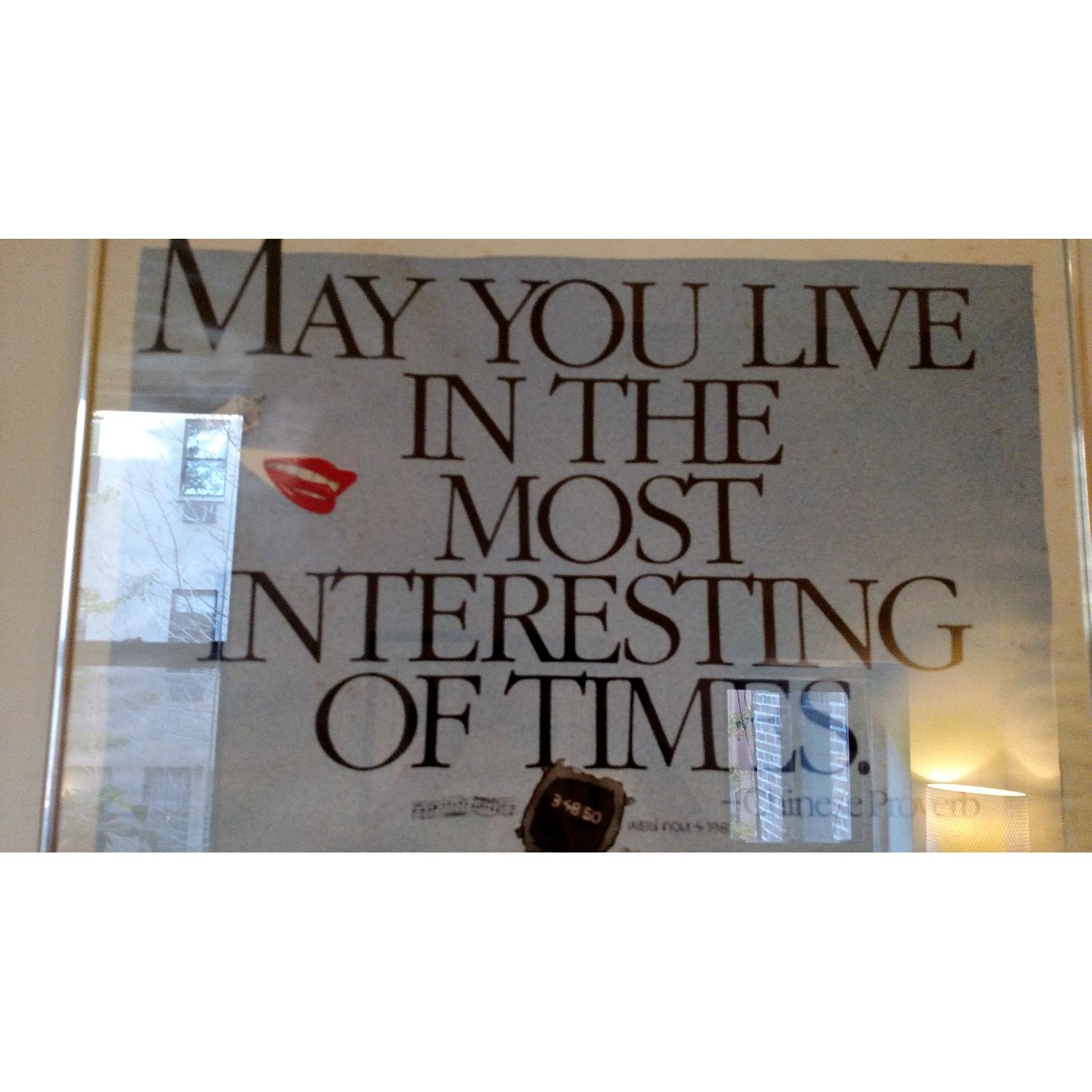 Vintage New York Times Framed Collector's Poster from 1977 - image-2