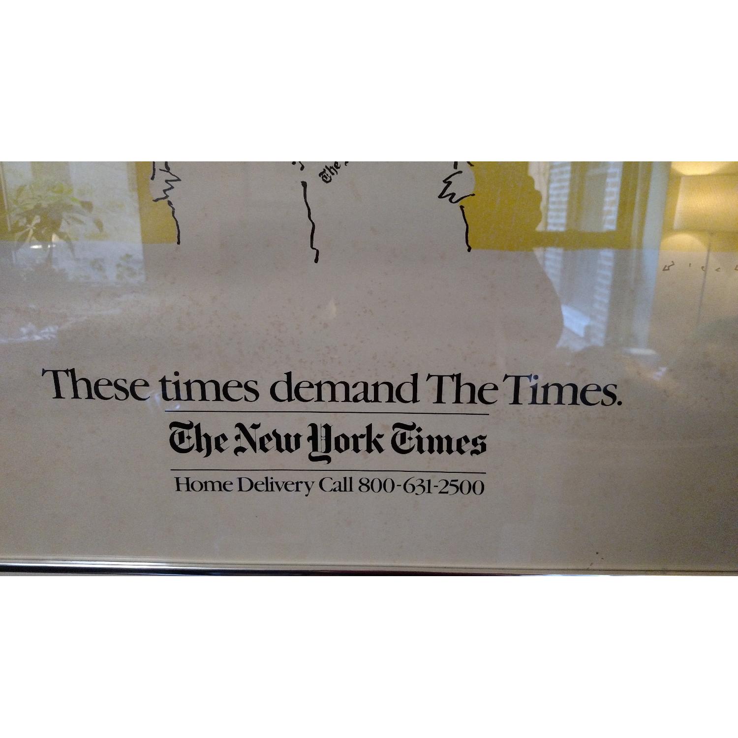 Vintage New York Times Framed Collector's Poster from 1977 - image-4