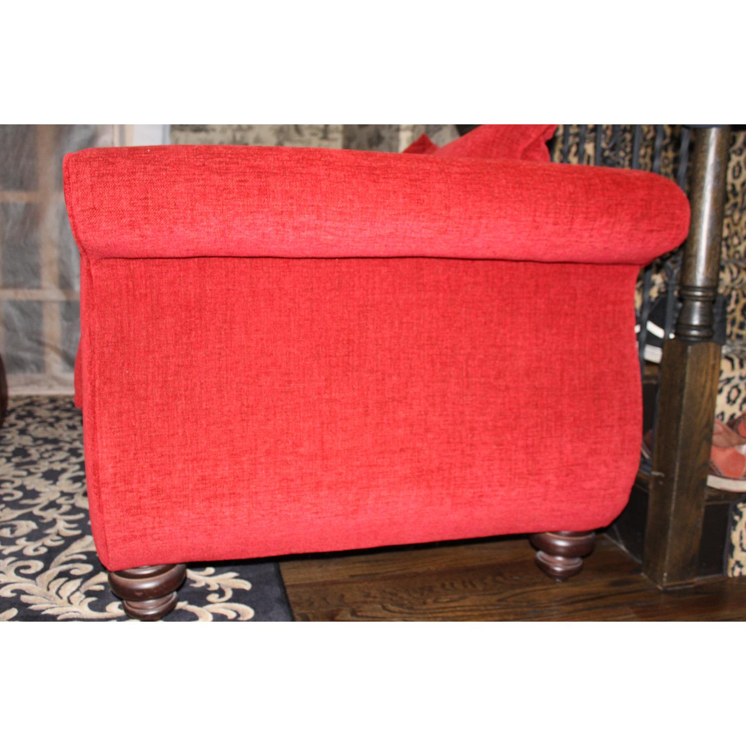 Rowe Red Chenille Loveseat - image-2