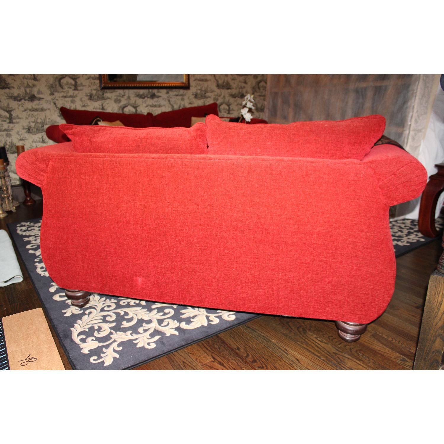 Rowe Red Chenille Loveseat - image-4