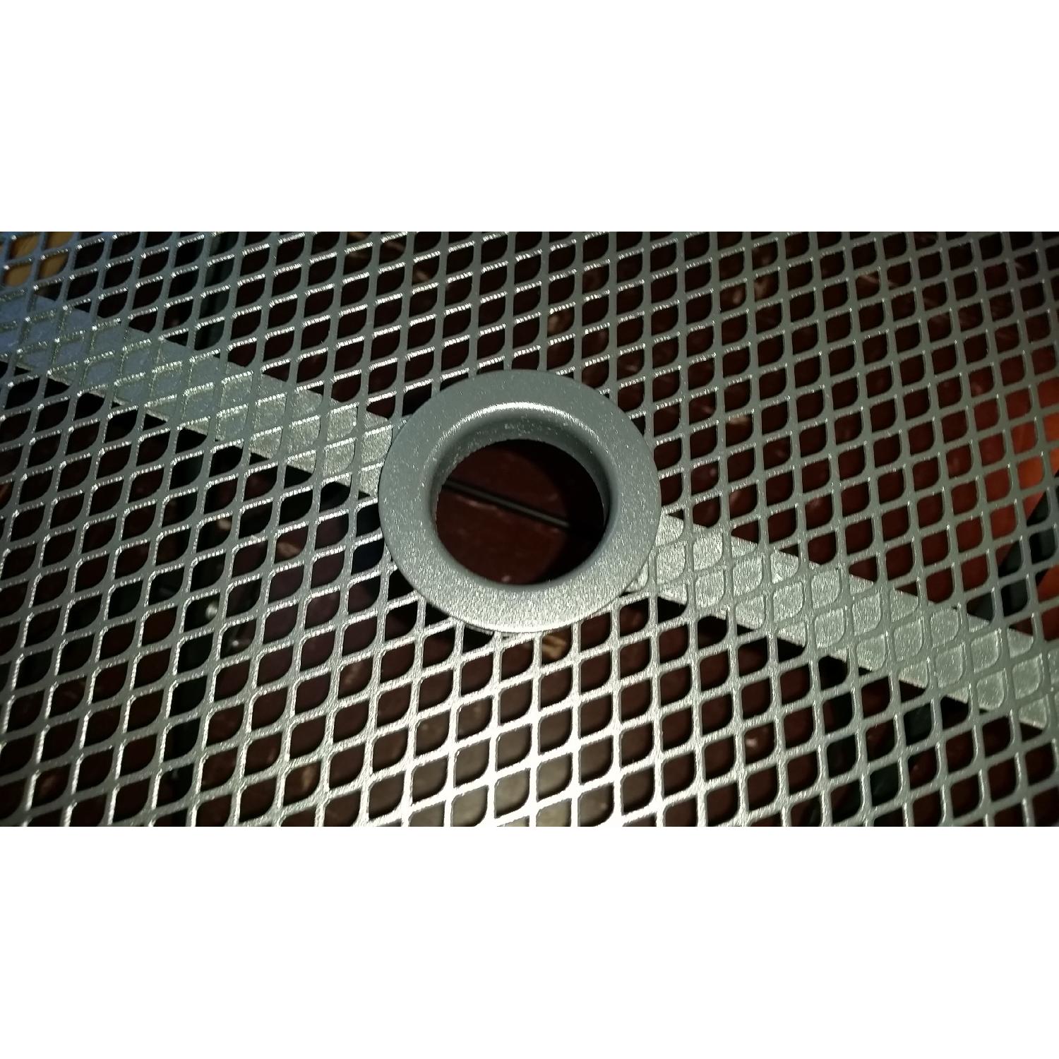 Black Metal Mesh Folding Table - image-3