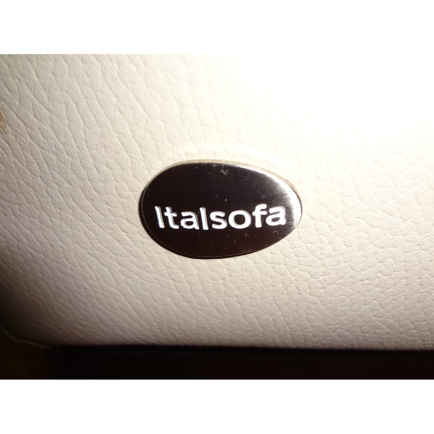 Macy's Italsofa Beige Leather Sectional Sofa - image-5