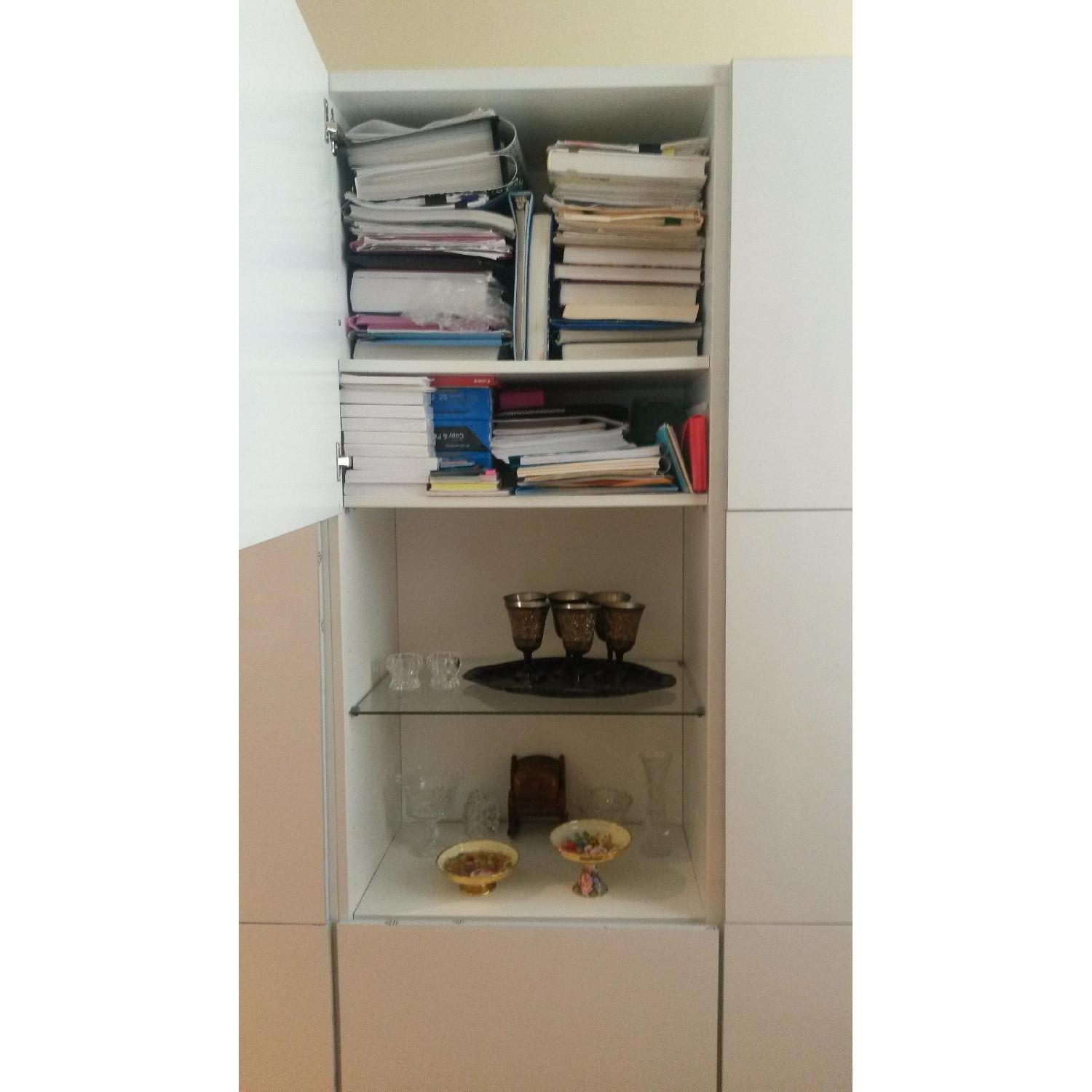 Ikea Besta Storage Combination w/ High Gloss Doors in White - image-6