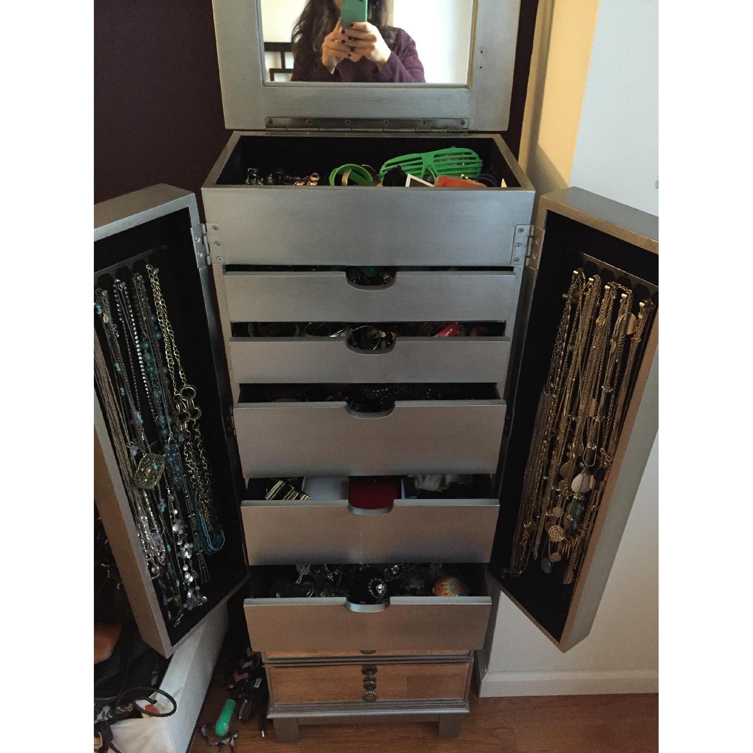 Pier 1 Hayworth Mirrored Jewelry Armoire - image-6