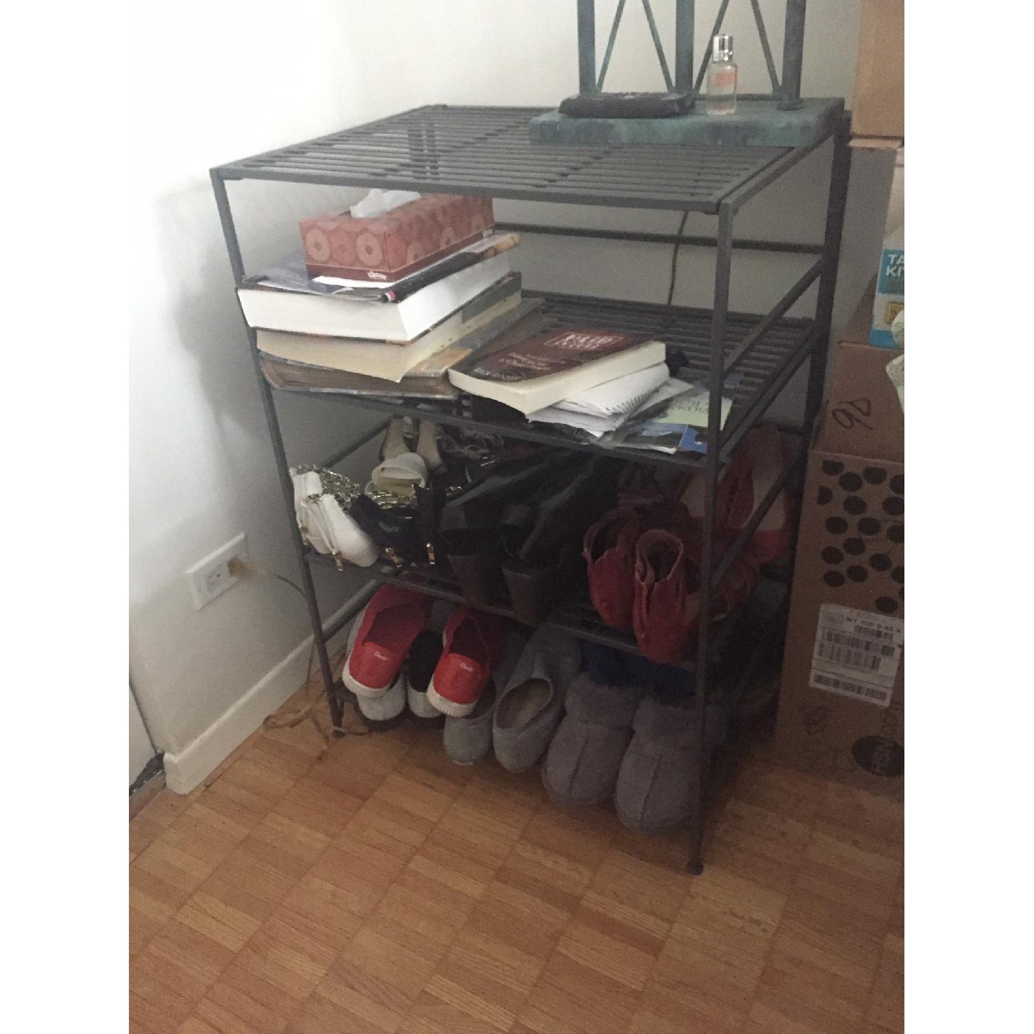 Container Store Iron Folding Bookcase and Media Center - image-3