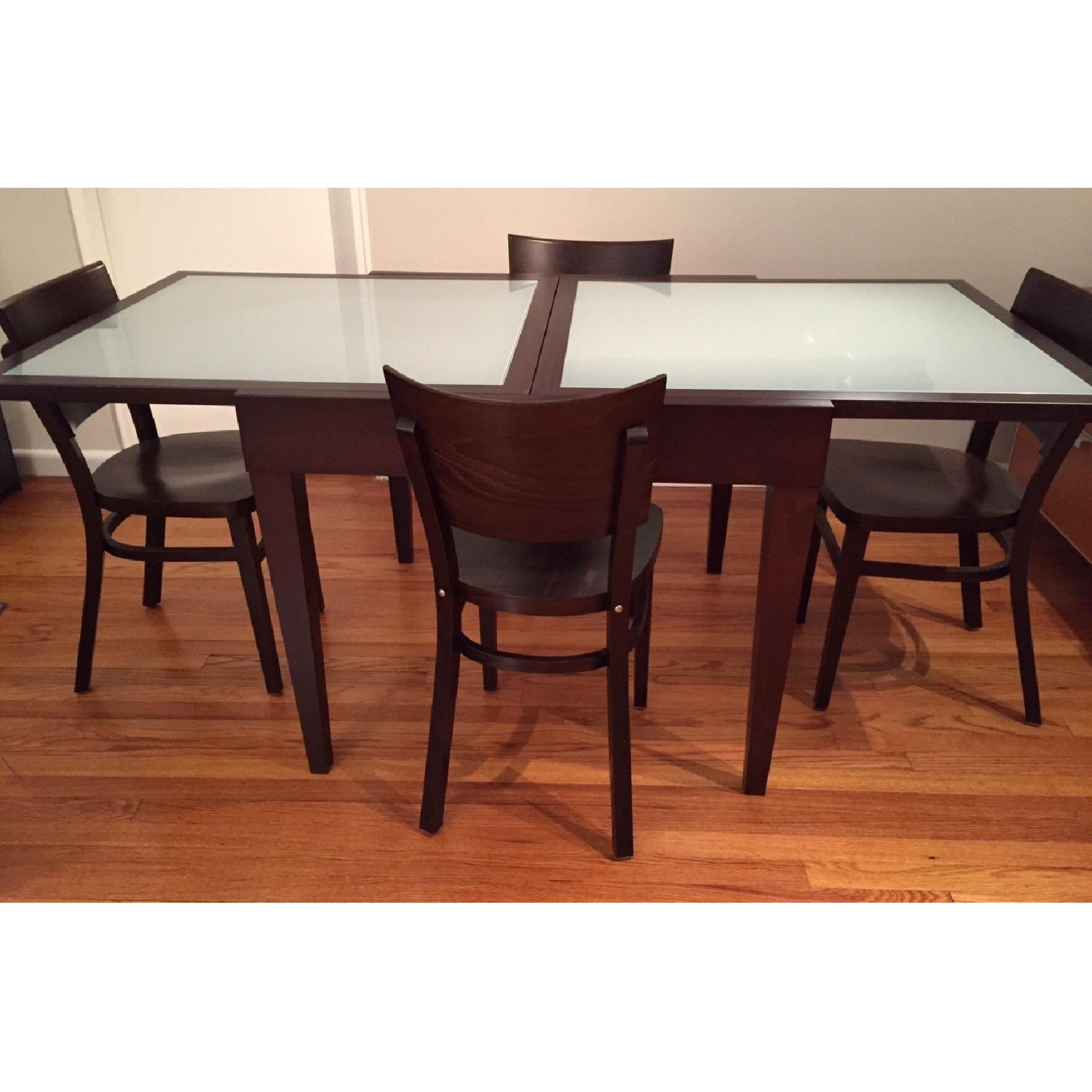 Design Within Reach Spanna Extending Table w/ 4 Kyoto Chairs - image-3