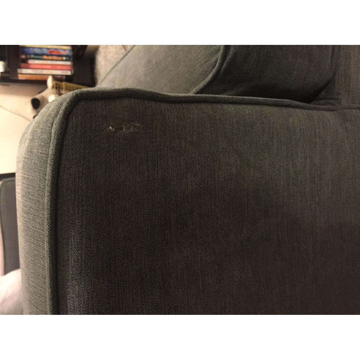 Jordan's Furniture Blue/Grey Microfiber Loveseat - image-3