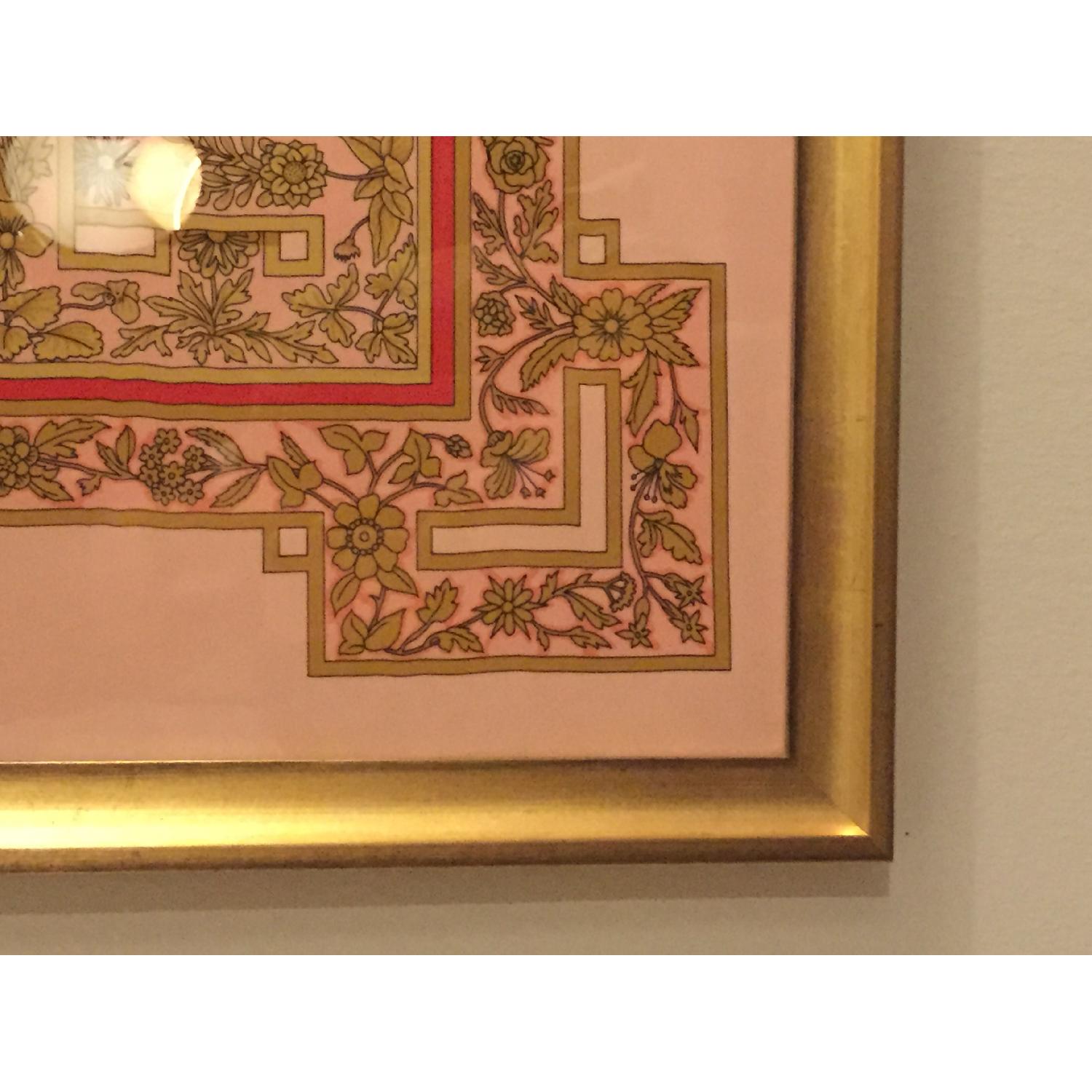 Framed Vintage Hermes Scarf - image-3