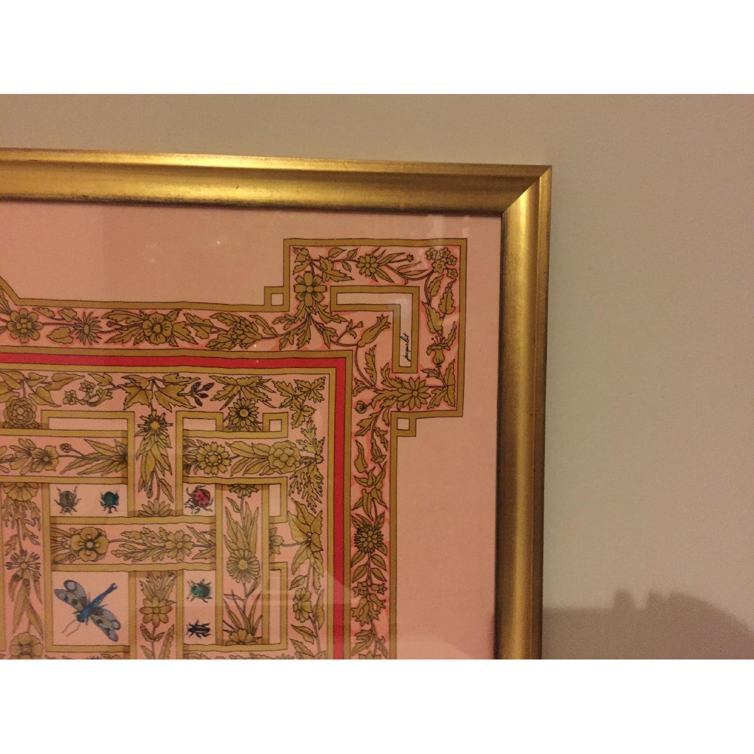 Framed Vintage Hermes Scarf - image-6