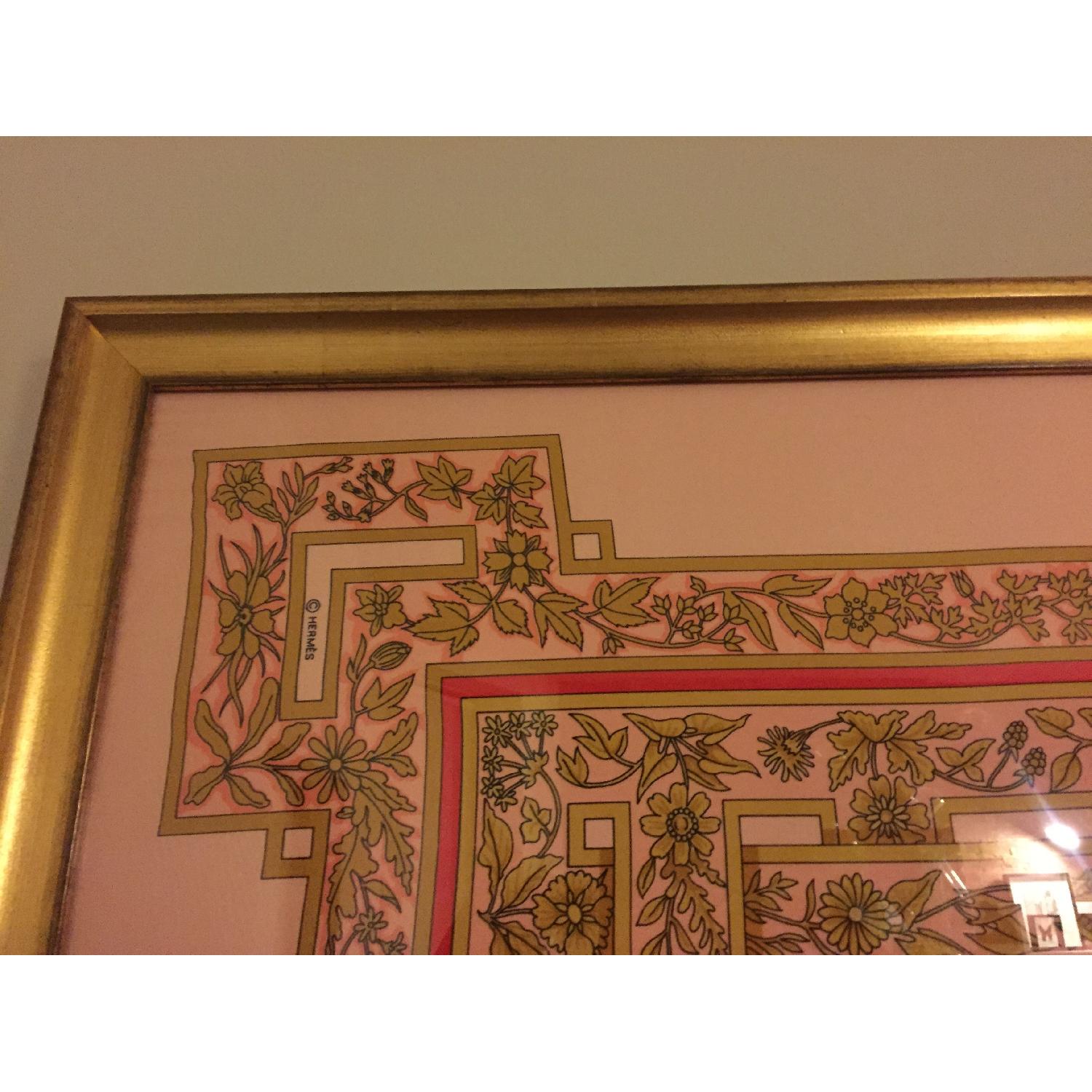 Framed Vintage Hermes Scarf - image-8