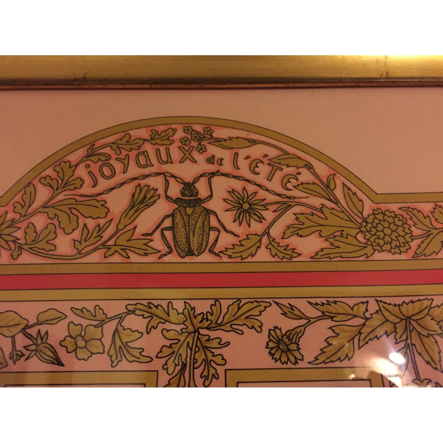 Framed Vintage Hermes Scarf - image-9