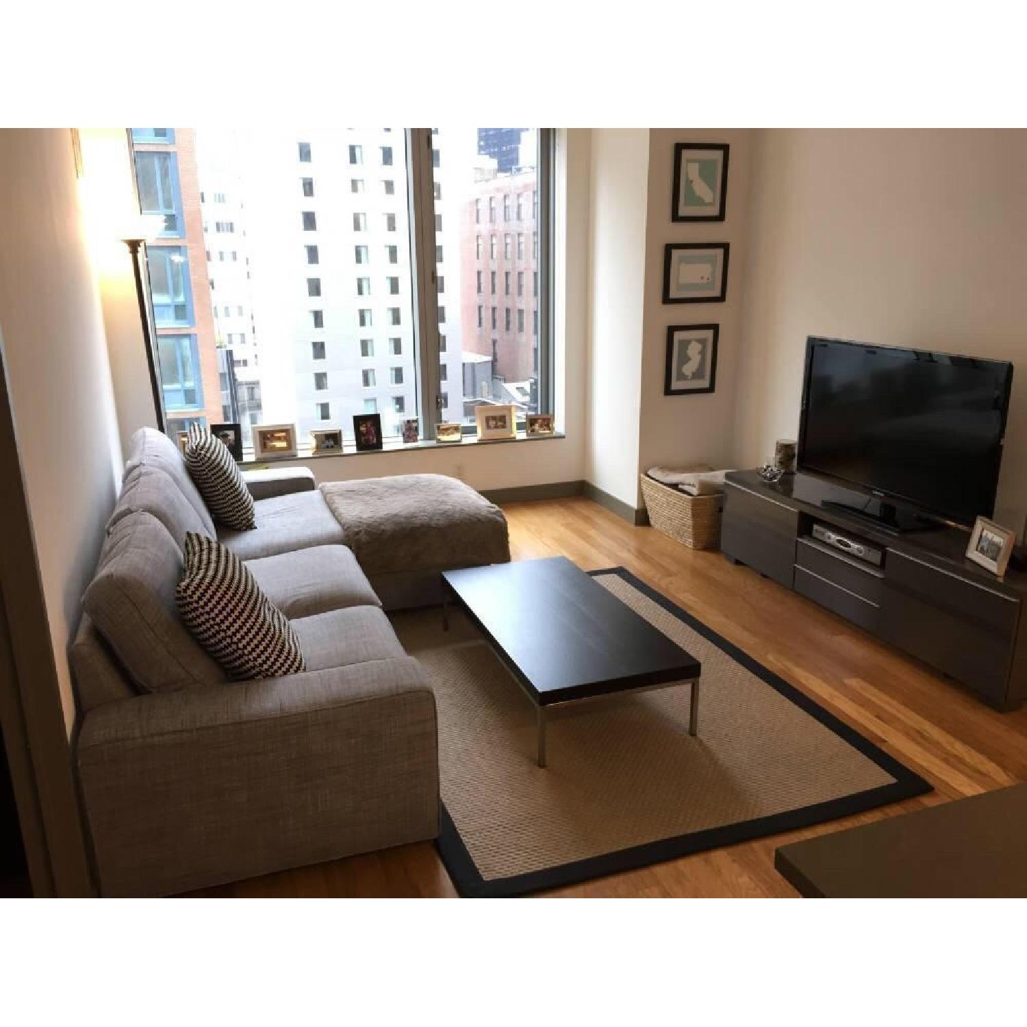 Ikea Kivik Loveseat w/ Chaise in Isunda Gray - image-2