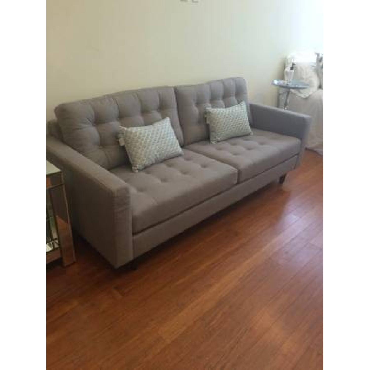 AG Modern Tufted Grey Sofa - image-1