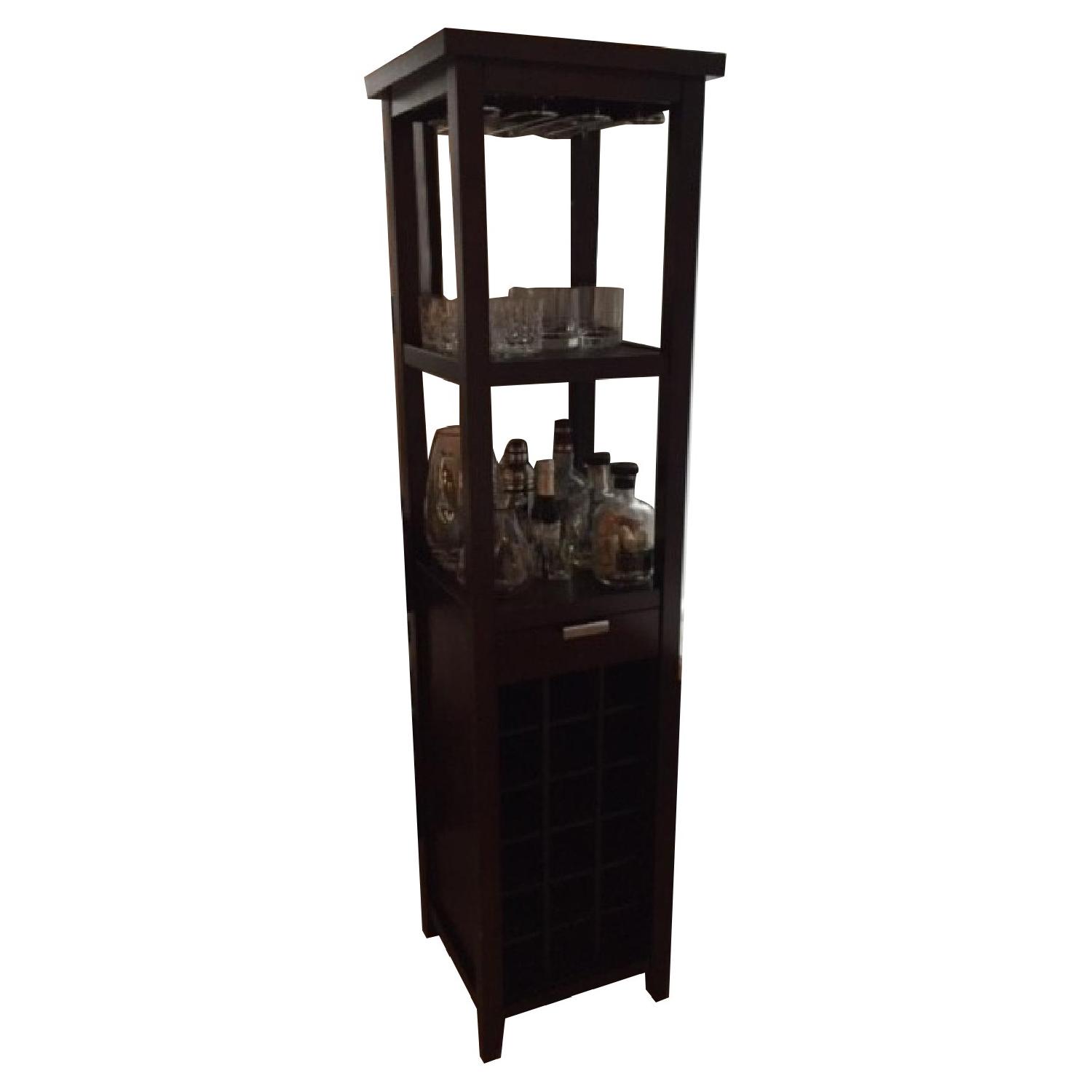 Crate & Barrel Cab Wine Tower - image-0
