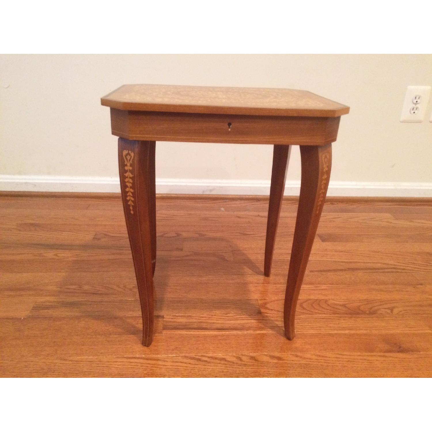 Jewelry Box Table with Swiss Reuge Music Box - image-1