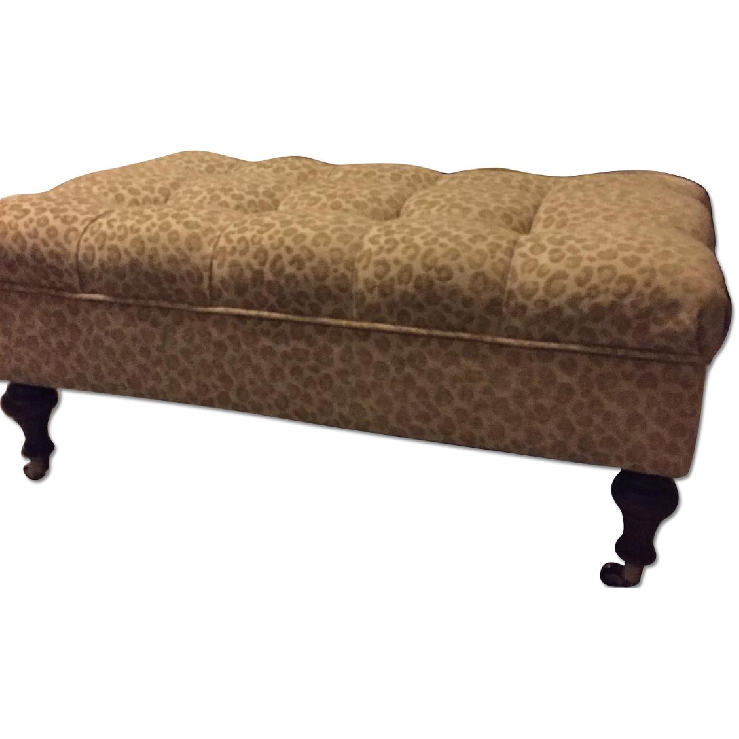 Ballard Designs Leopard Storage Ottoman - image-0