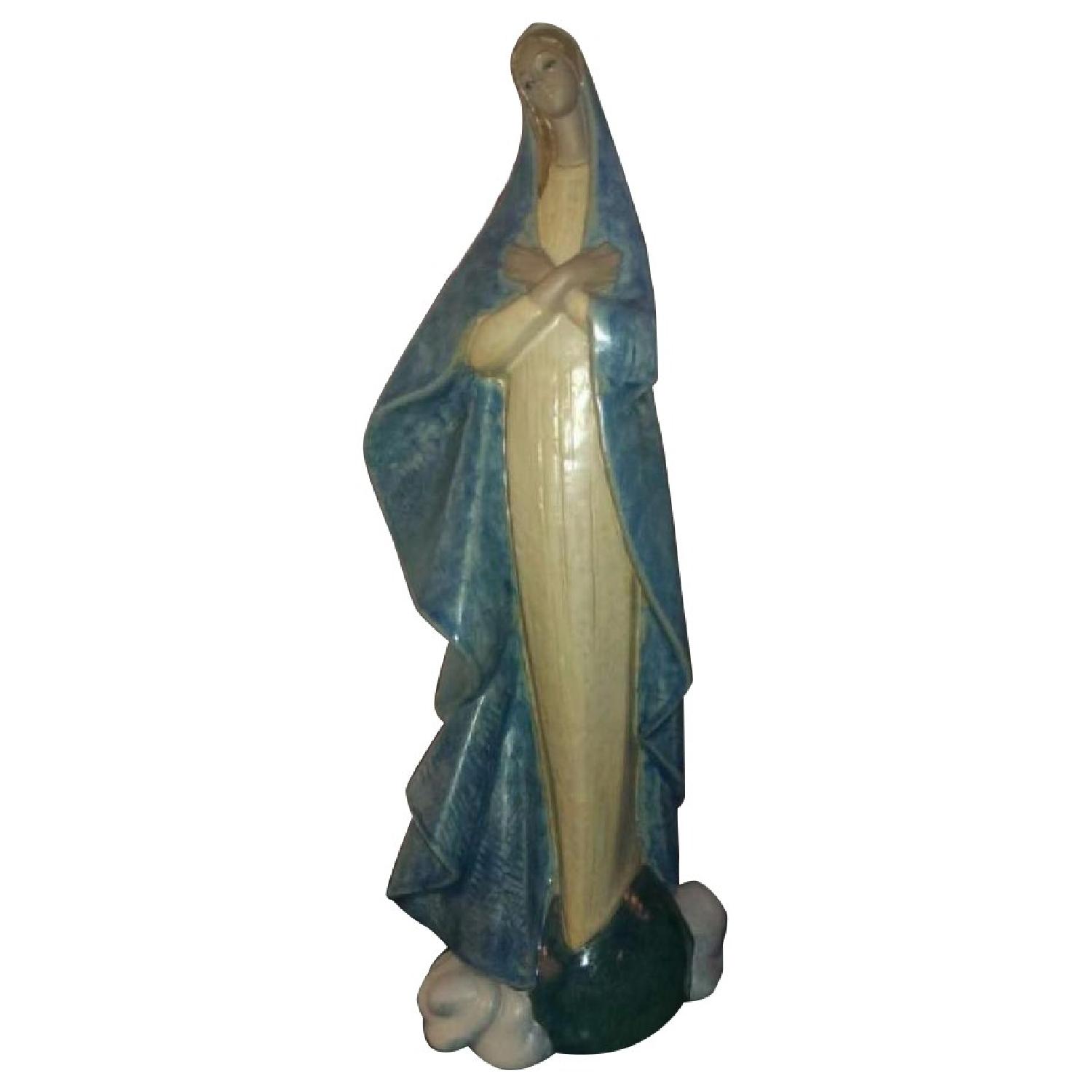 Lladro Holy Mother Porcelain Statue - image-0