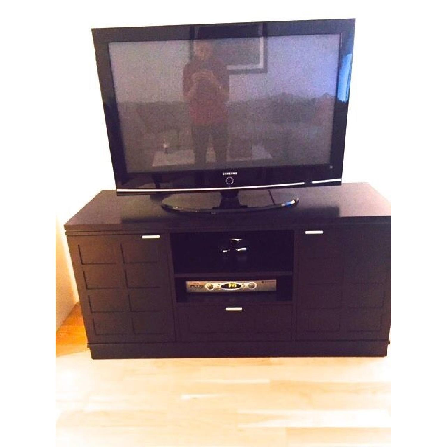 Crate & Barrel TV Stand + Bar Cabinet - image-1