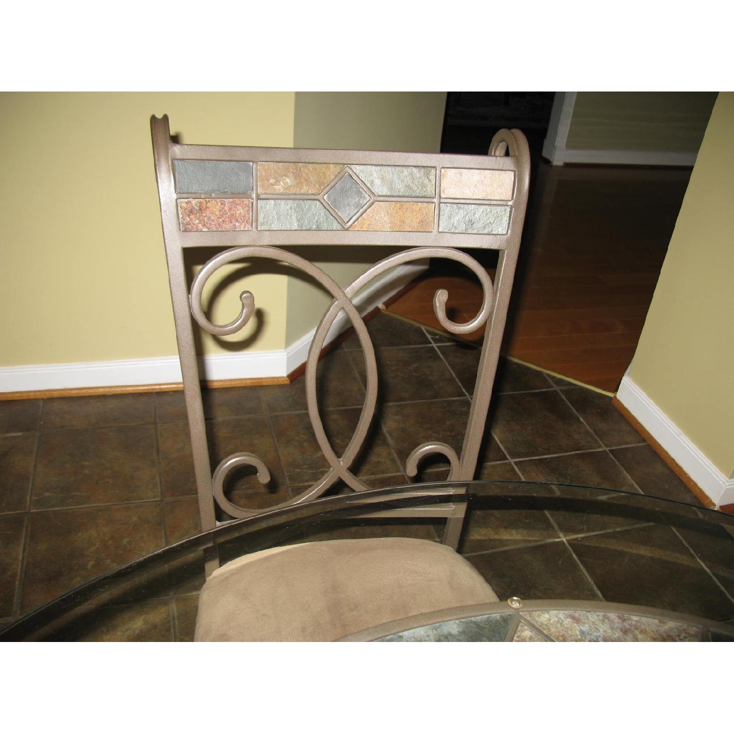 Ashley's Circular 5 Piece Glass Dining Set - image-3