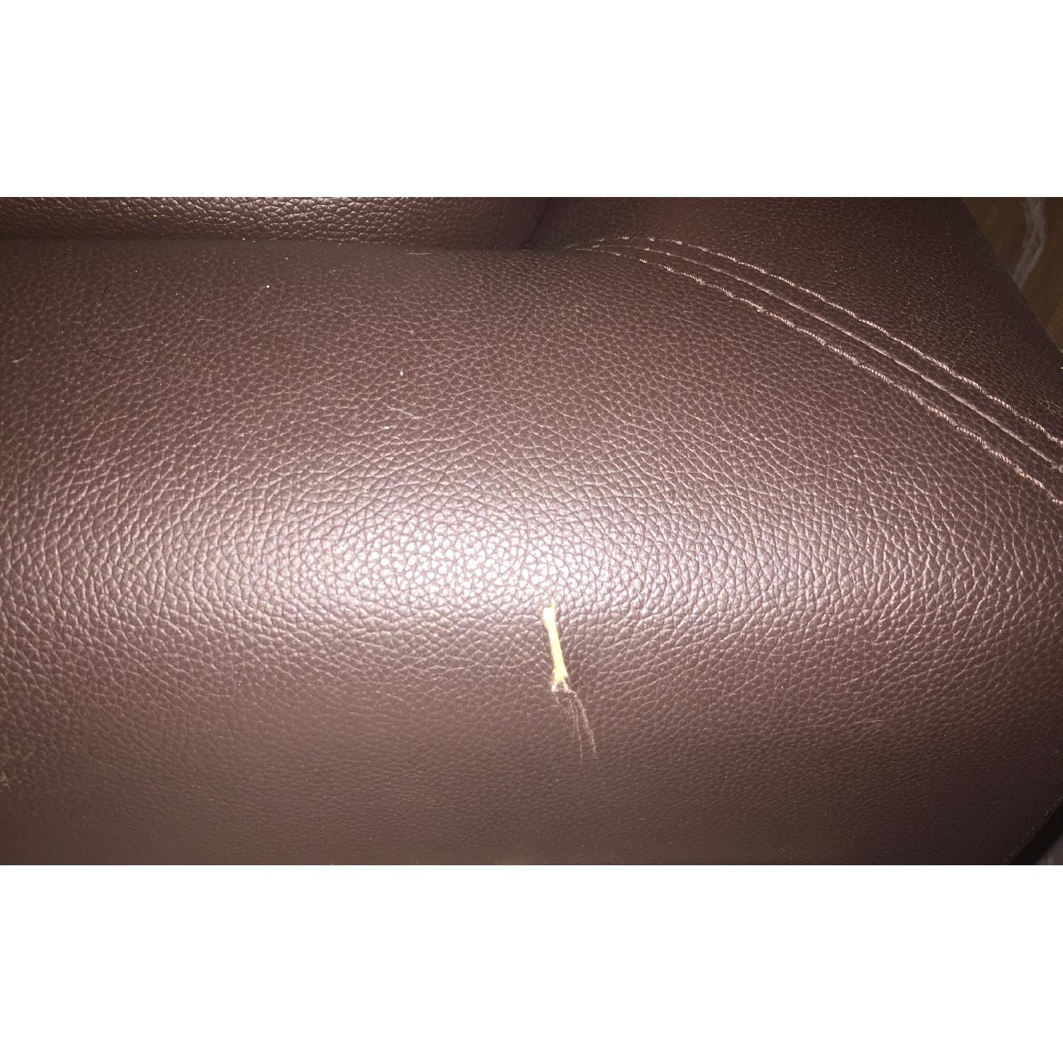 Baxton Studio Diana Dark Brown Leather Sectional Sofa - image-6