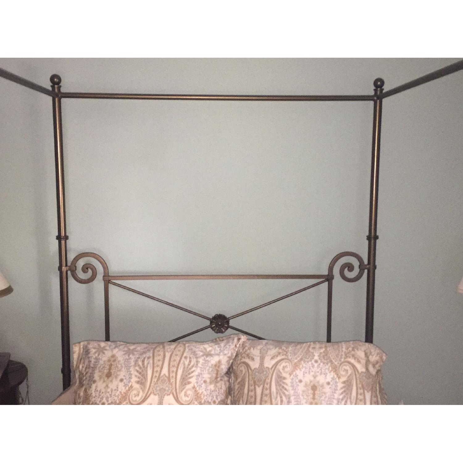 Heavy Wrought Iron Canopy Queen Size Bed Frame - image-2