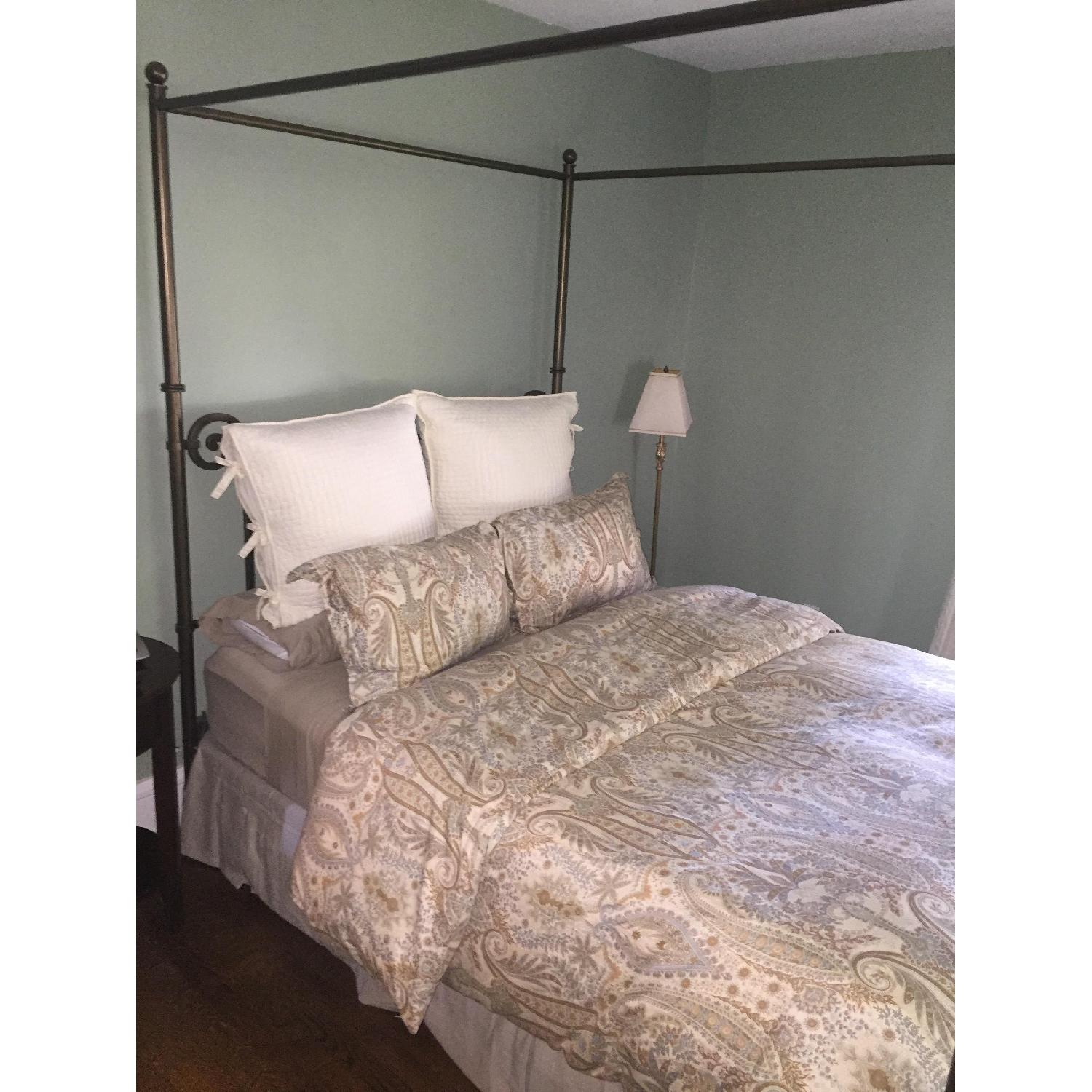 Heavy Wrought Iron Canopy Queen Size Bed Frame - image-4