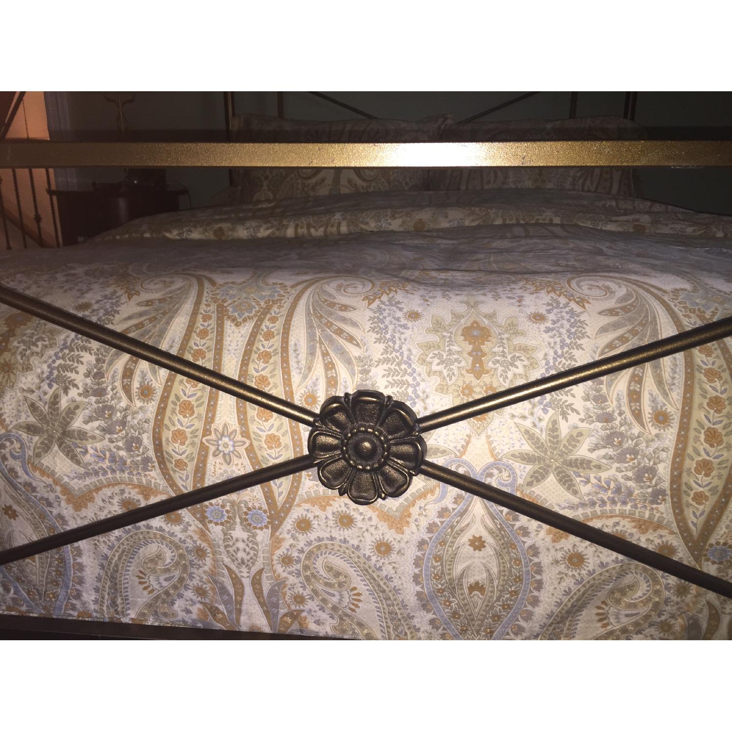 Heavy Wrought Iron Canopy Queen Size Bed Frame - image-5