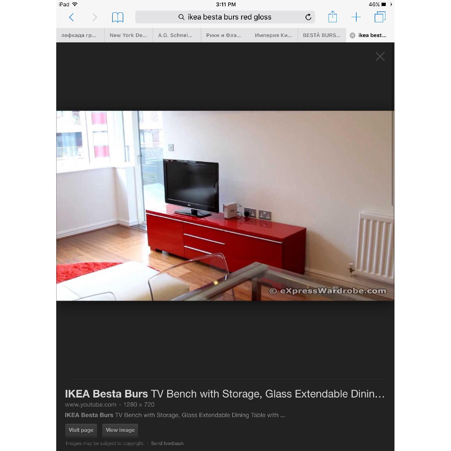Ikea Besta Birch TV Unit & Shelf - image-4